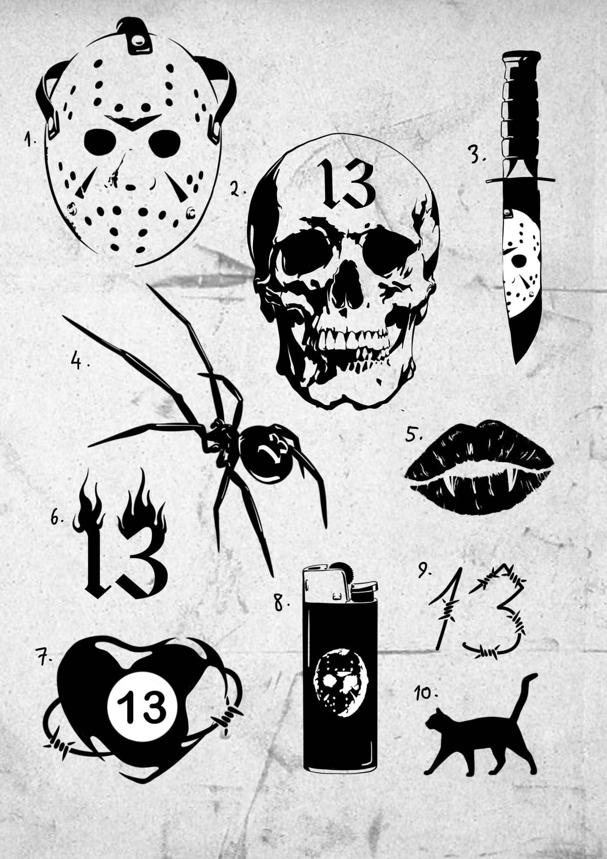 Friday 13th inspired designs by Song