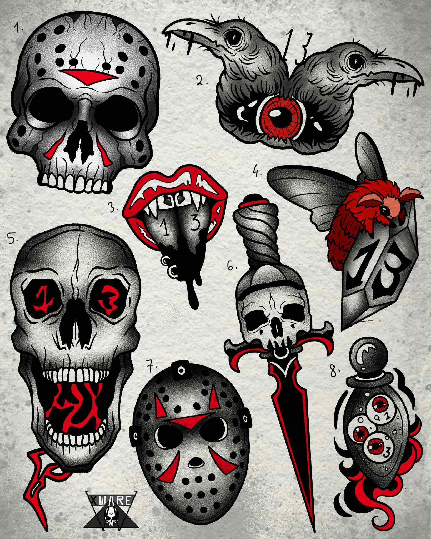 Friday 13th inspired designs by Emily (2025)