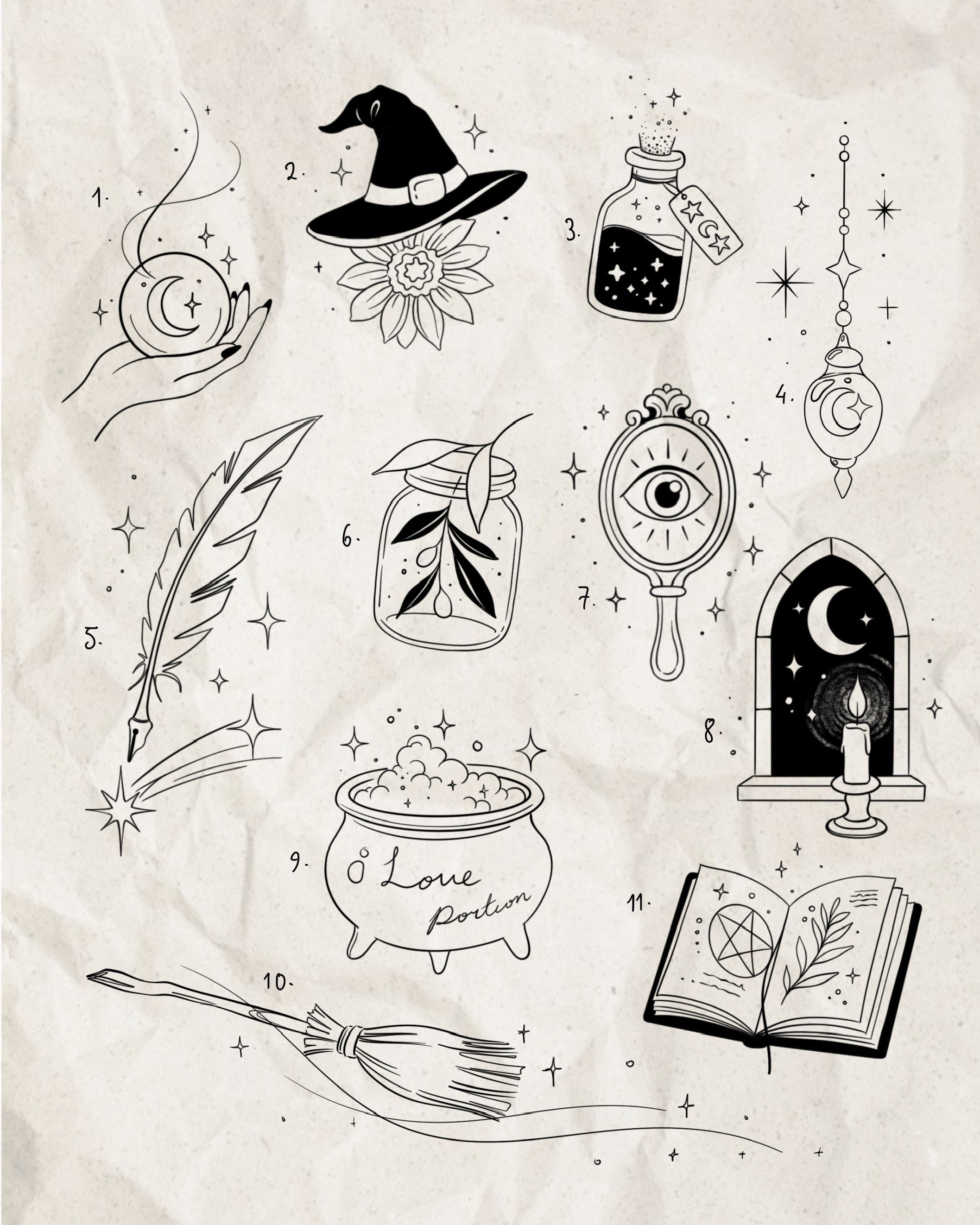 Witchy inspired designs by Song (2025)