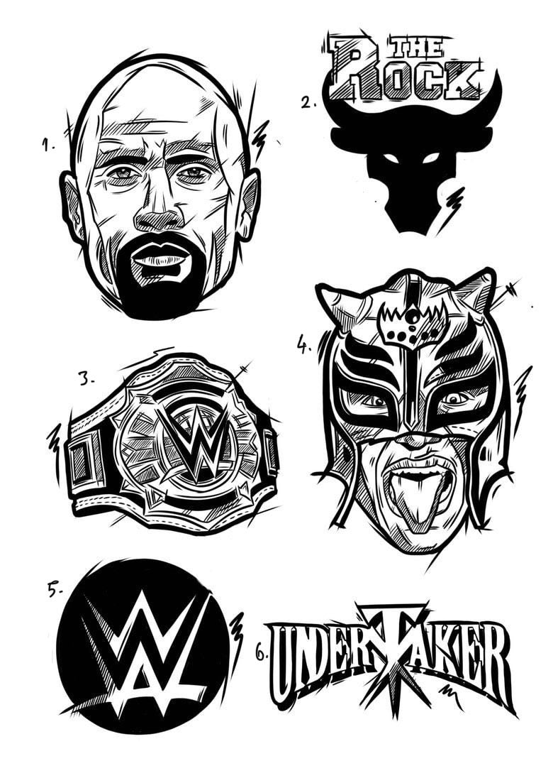 Wrestling inspired designs by Dadic