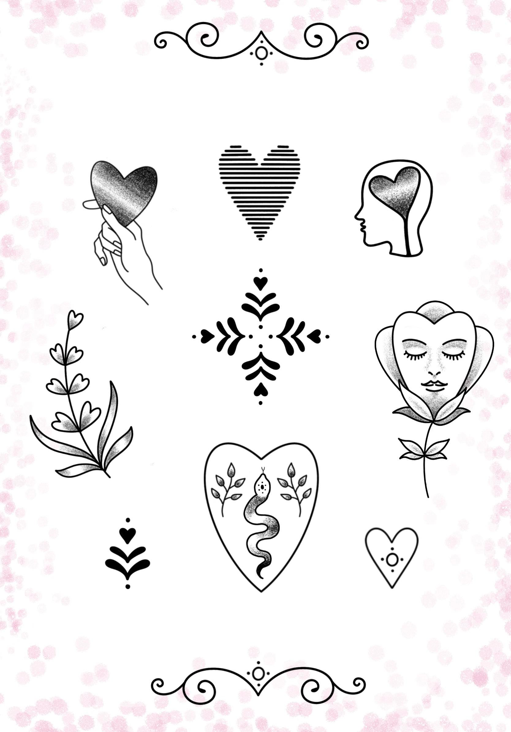Valentine's (and Anti-Valentine's) inspired designs by Magda