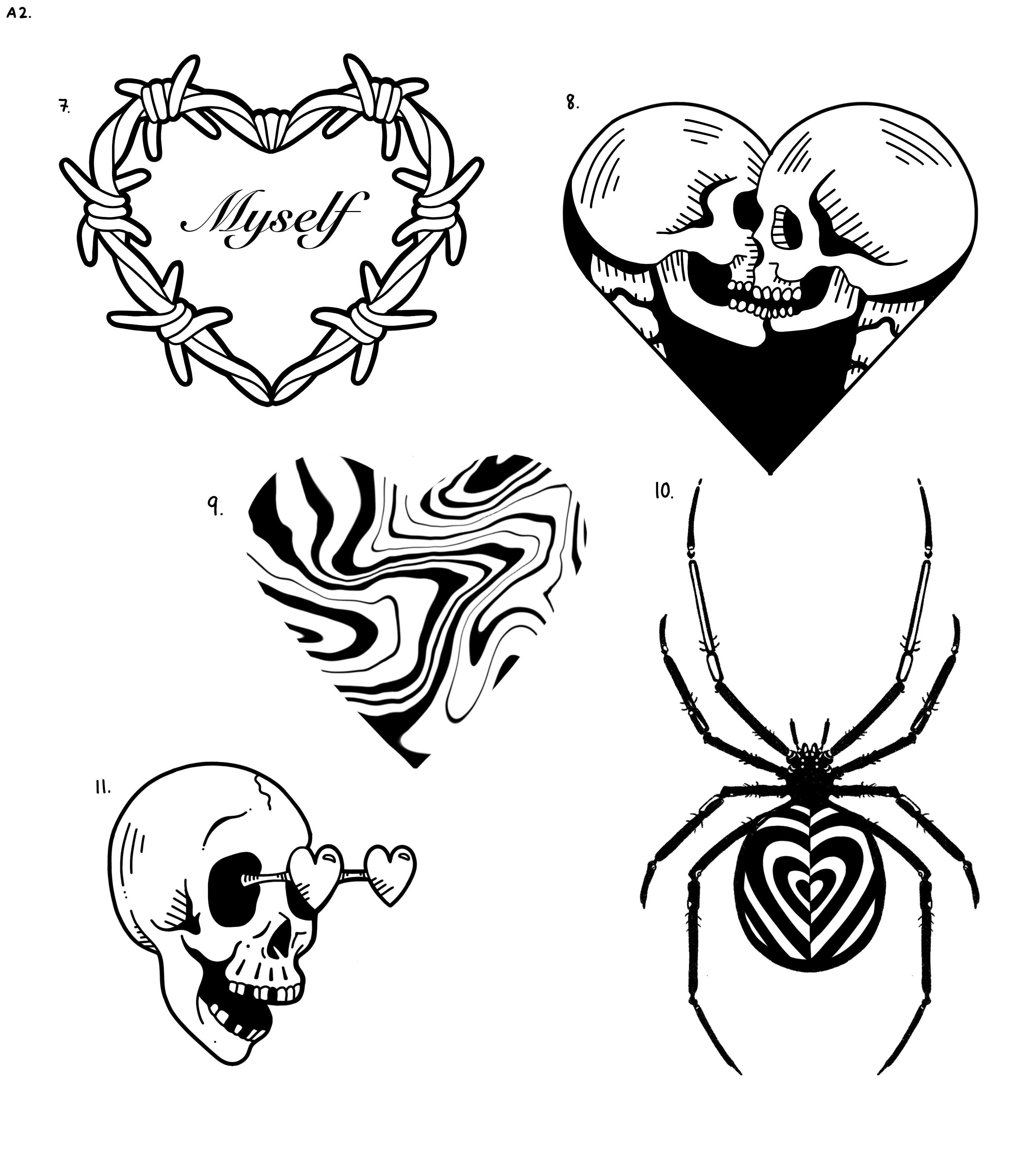 Valentine's (and Anti-Valentine's) inspired designs by Amy