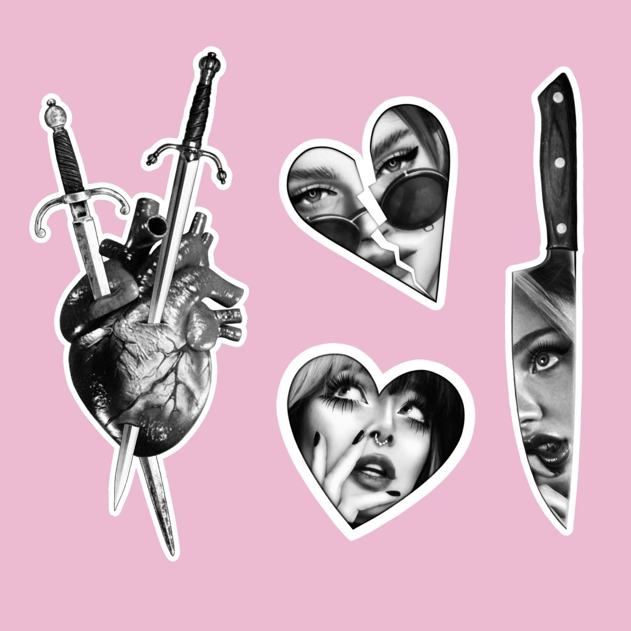 Valentine's (and Anti-Valentine's) inspired designs by Alicja