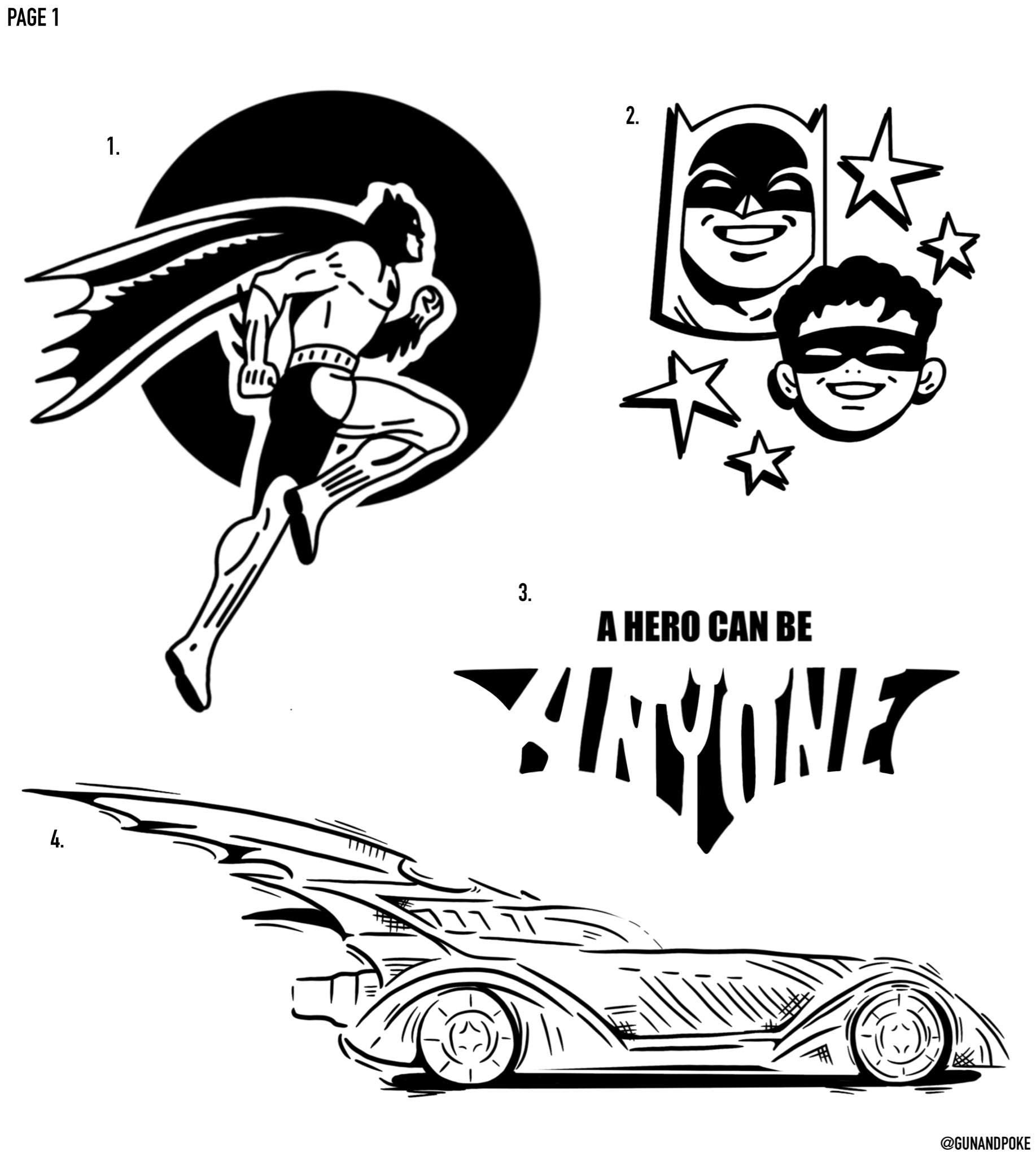 Batman inspired designs by Amy