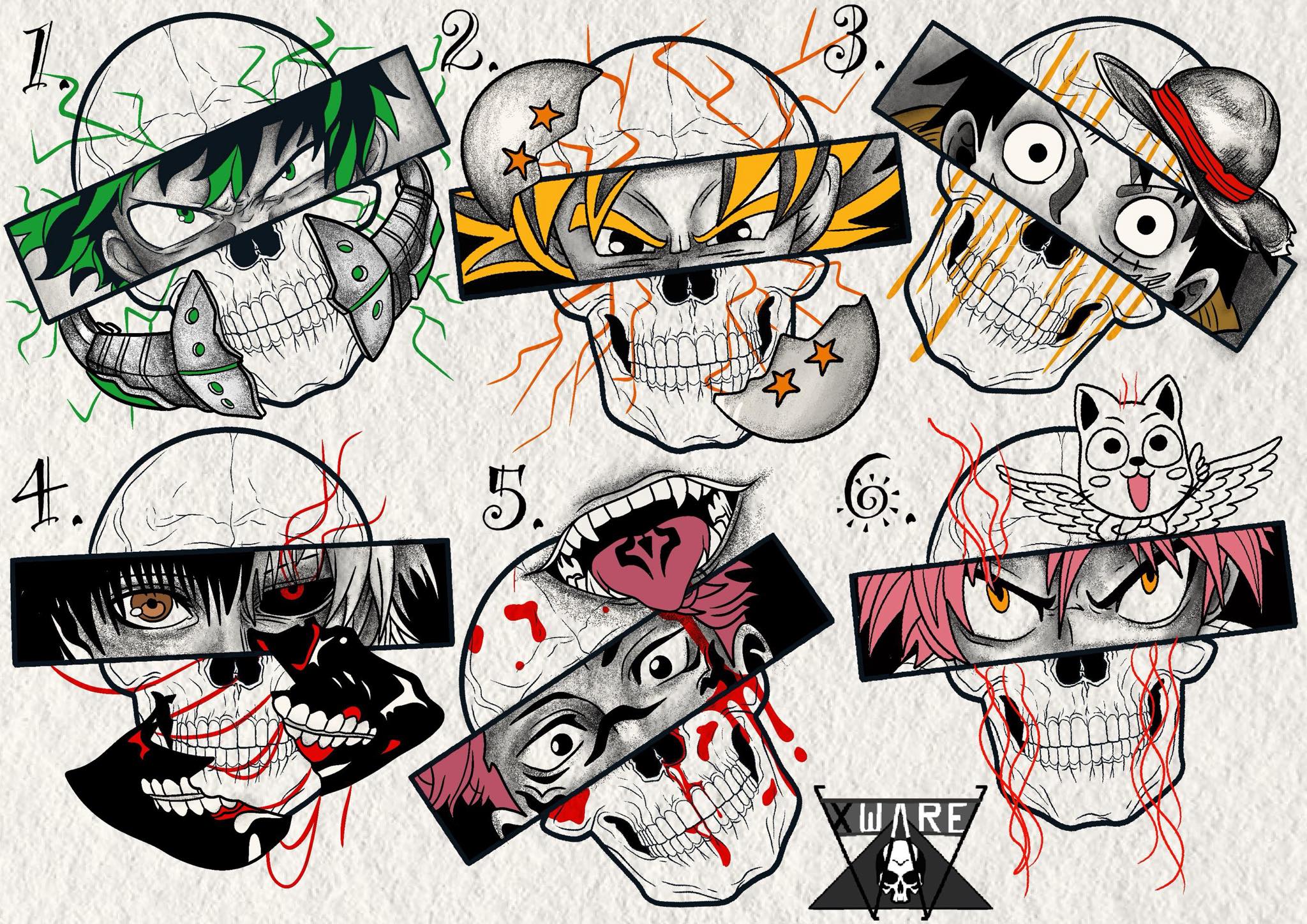 Anime inspired designs by Emily