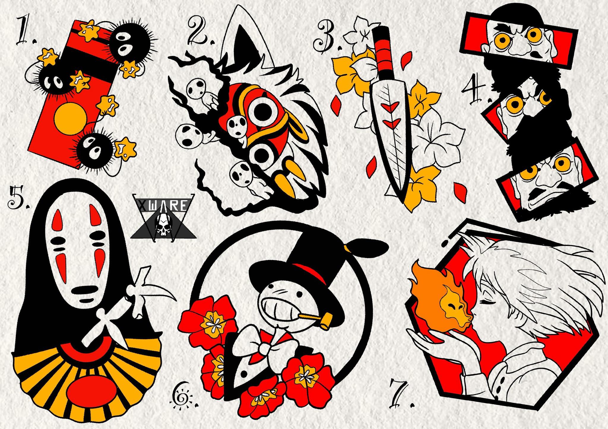 Anime inspired designs by Emily