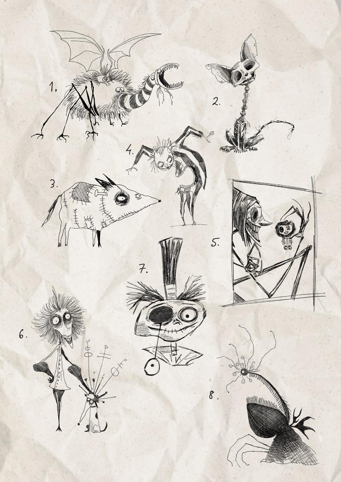 Tim Burton inspired designs by Song (2025)