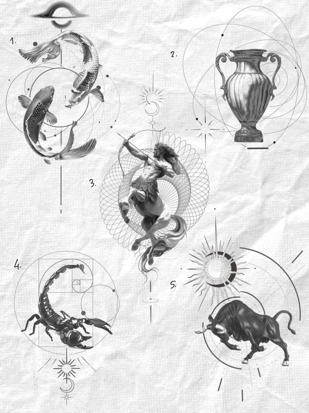 Zodiac and Star Sign inspired designs by Beomhan (2025)