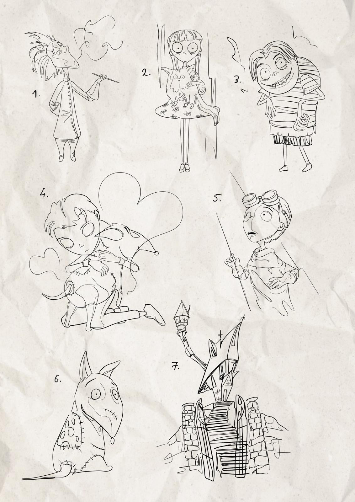 Tim Burton inspired designs by Song (2025)