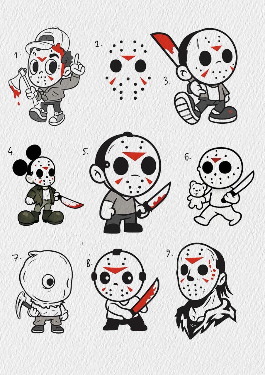 Friday 13th inspired designs by Gennadiy (2025)