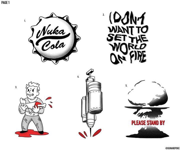 Fallout inspired designs by Amy