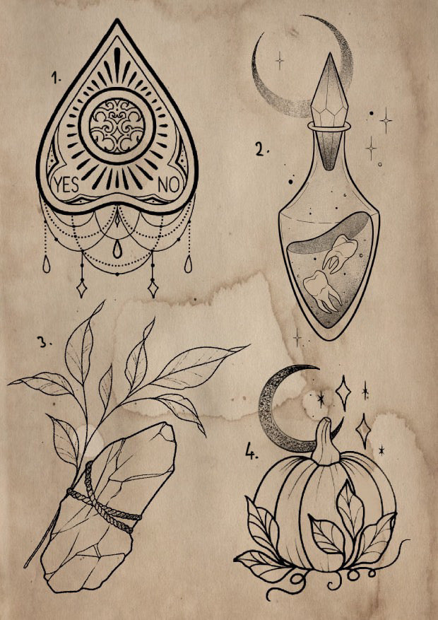 Witchy inspired designs by Tonya