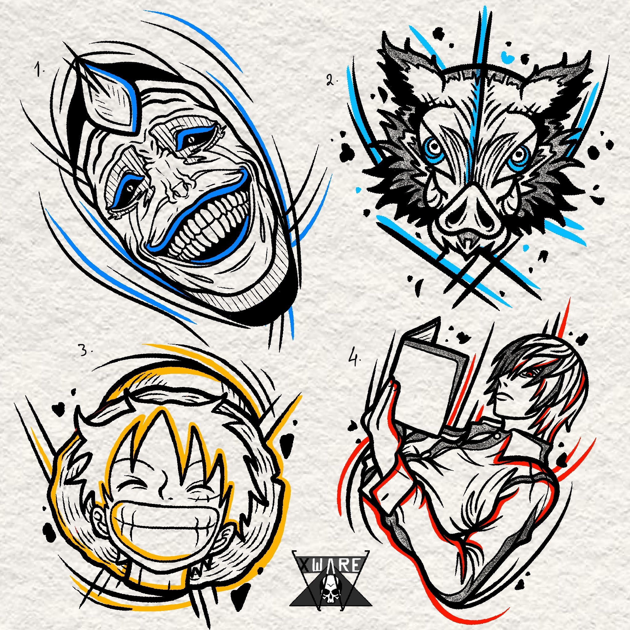 Anime inspired designs by Emily (2025)
