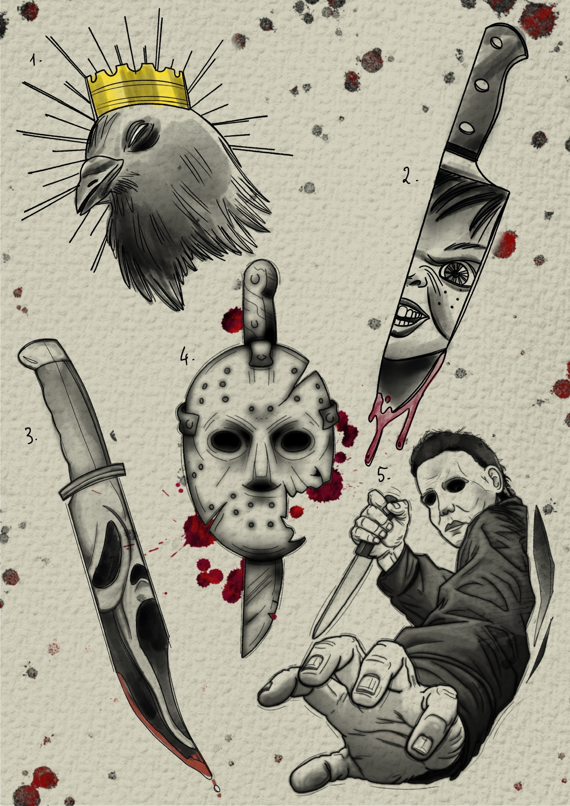 Horror inspired designs by Felipe (2025)