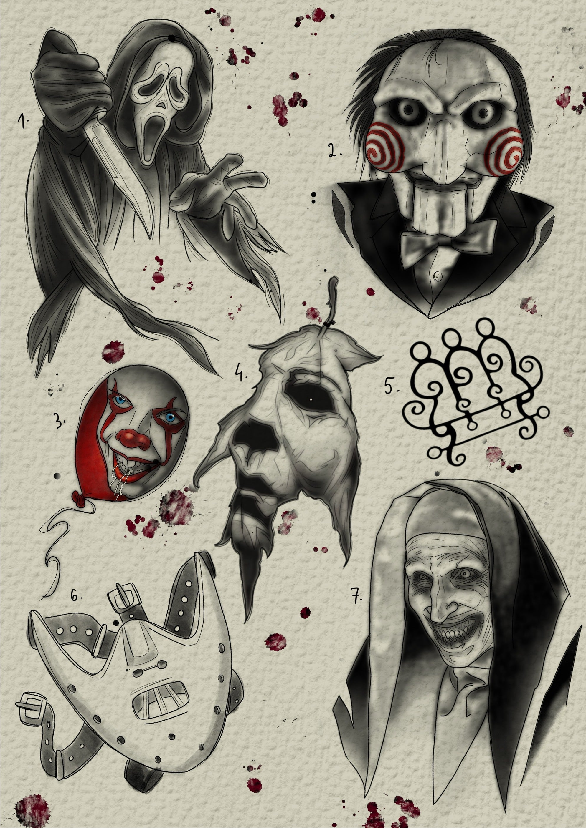 Horror inspired designs by Felipe (2025)