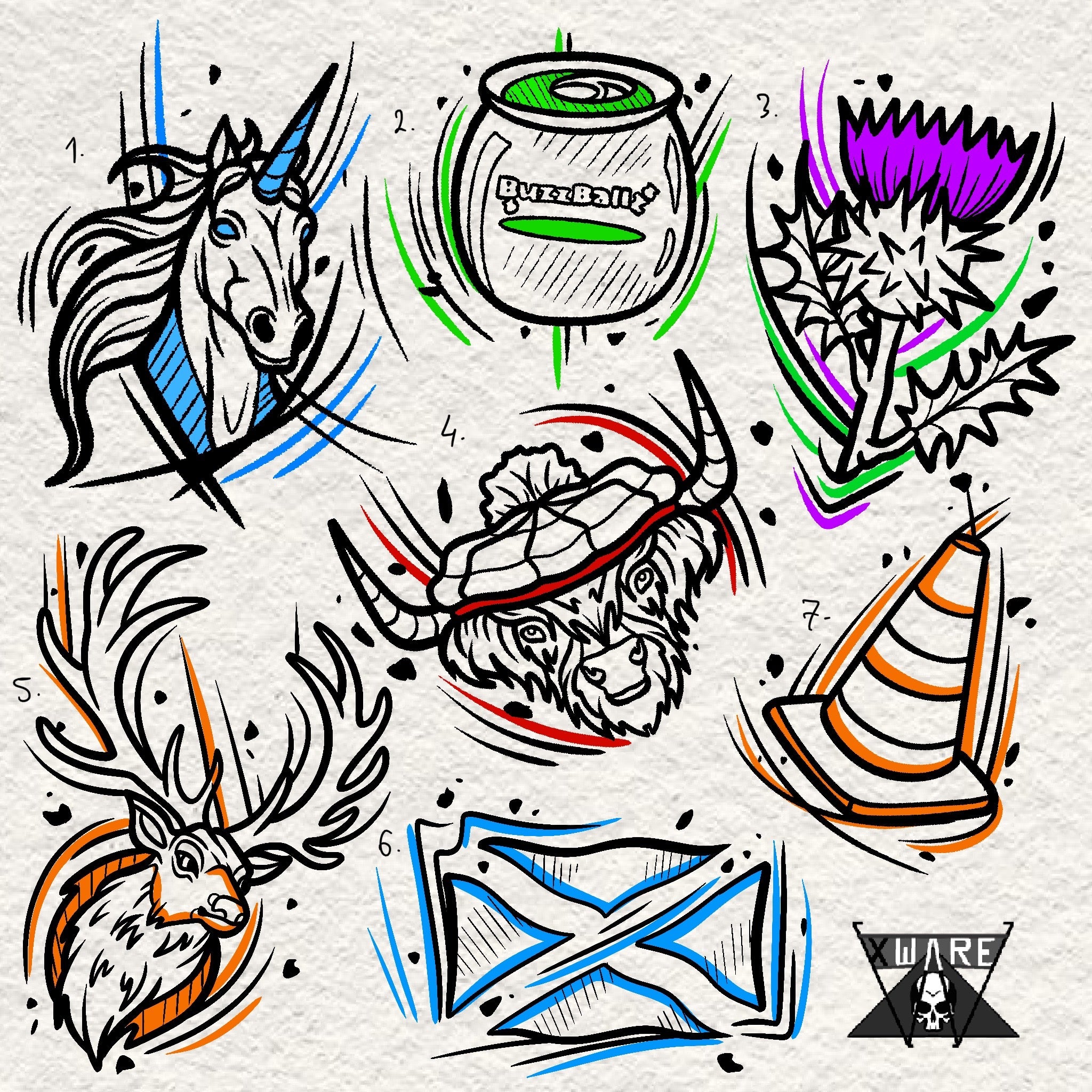 Scotland inspired designs by Emily (2025)