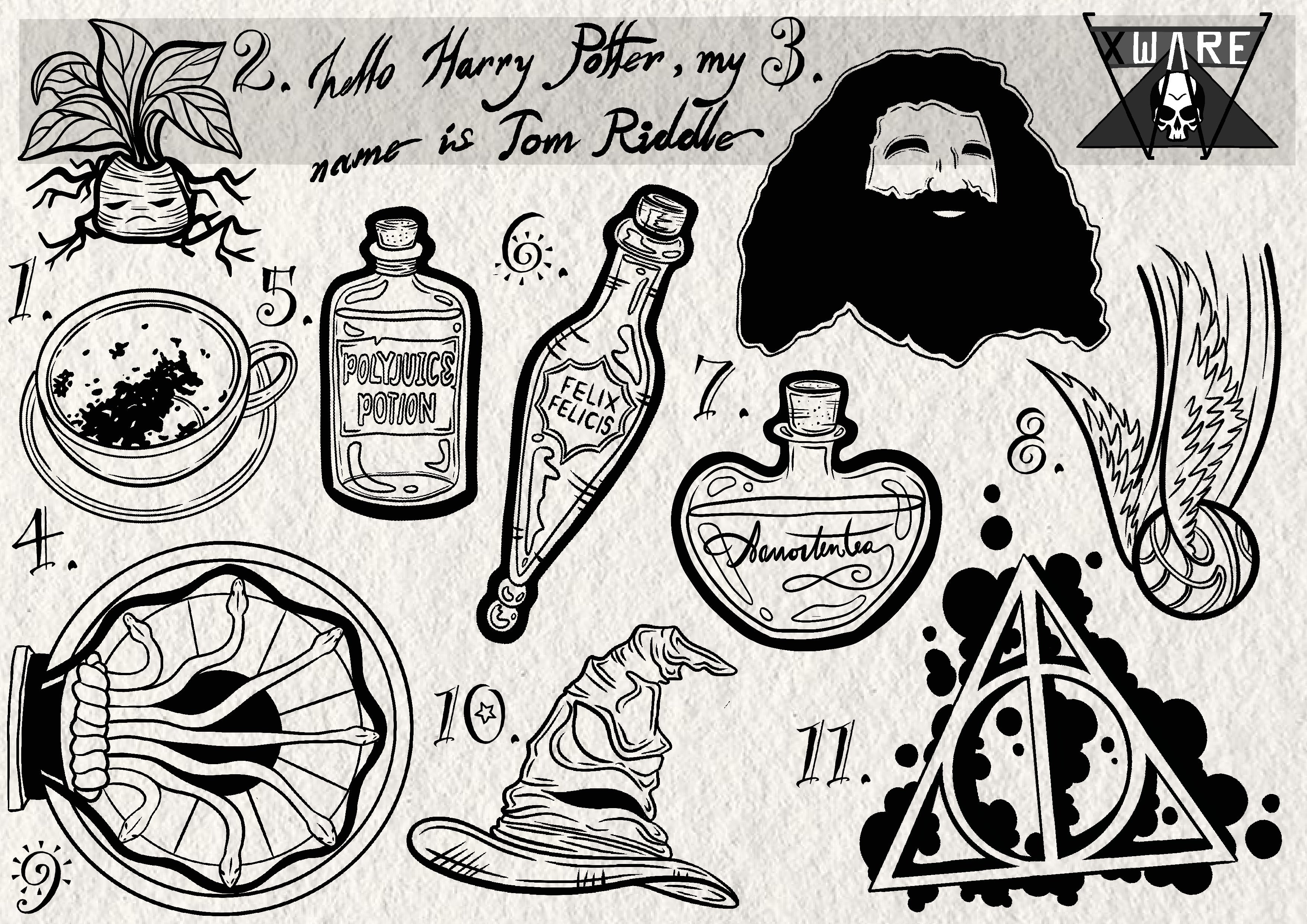 Harry Potter inspired designs by Emily