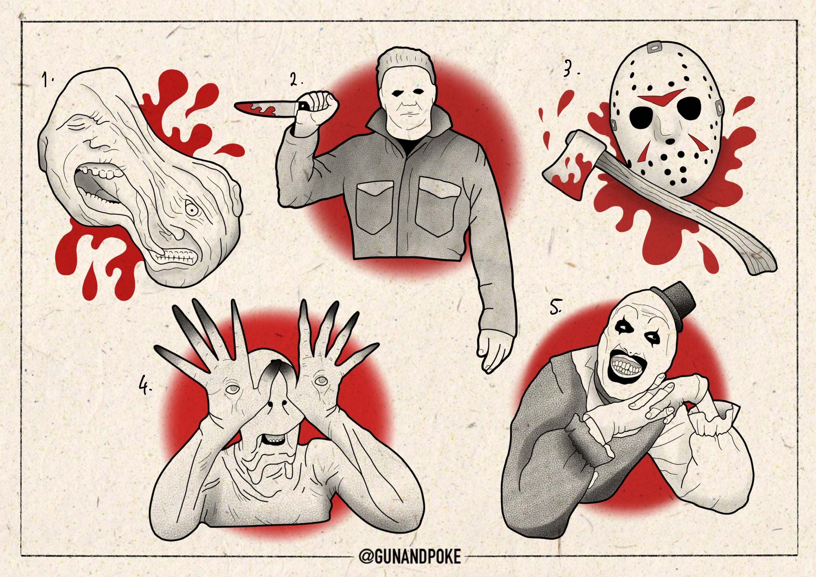 Horror inspired designs by Amy (2025)