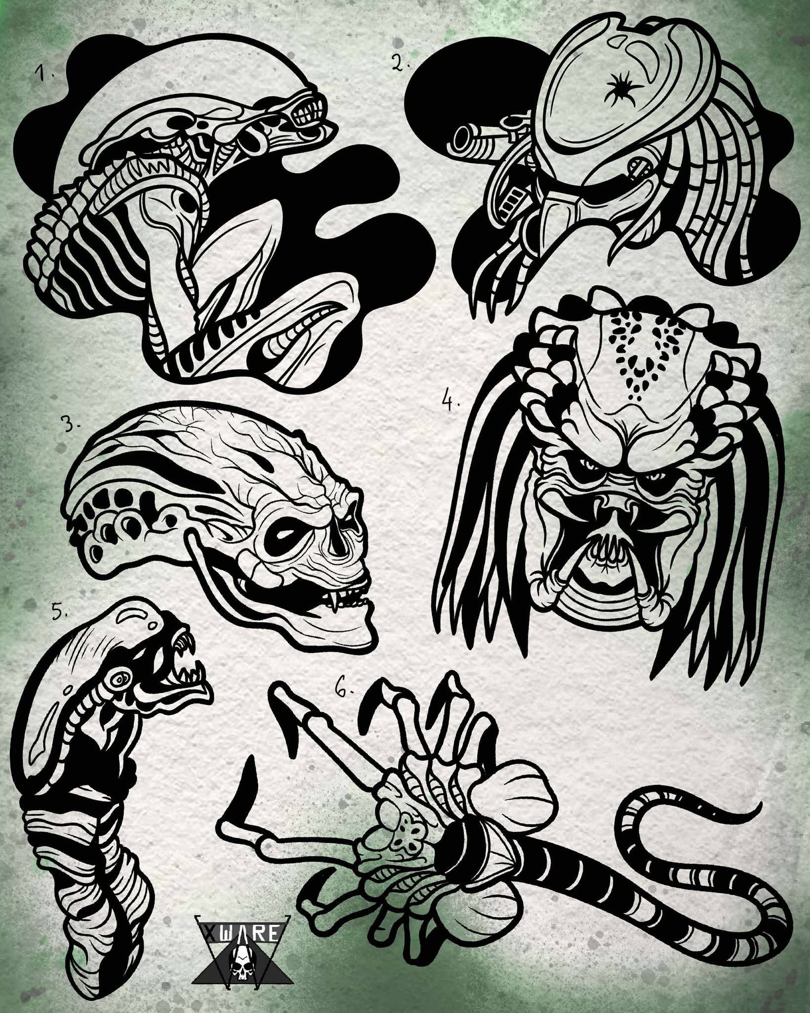 Alien vs Predator inspired designs by Emily (2025)