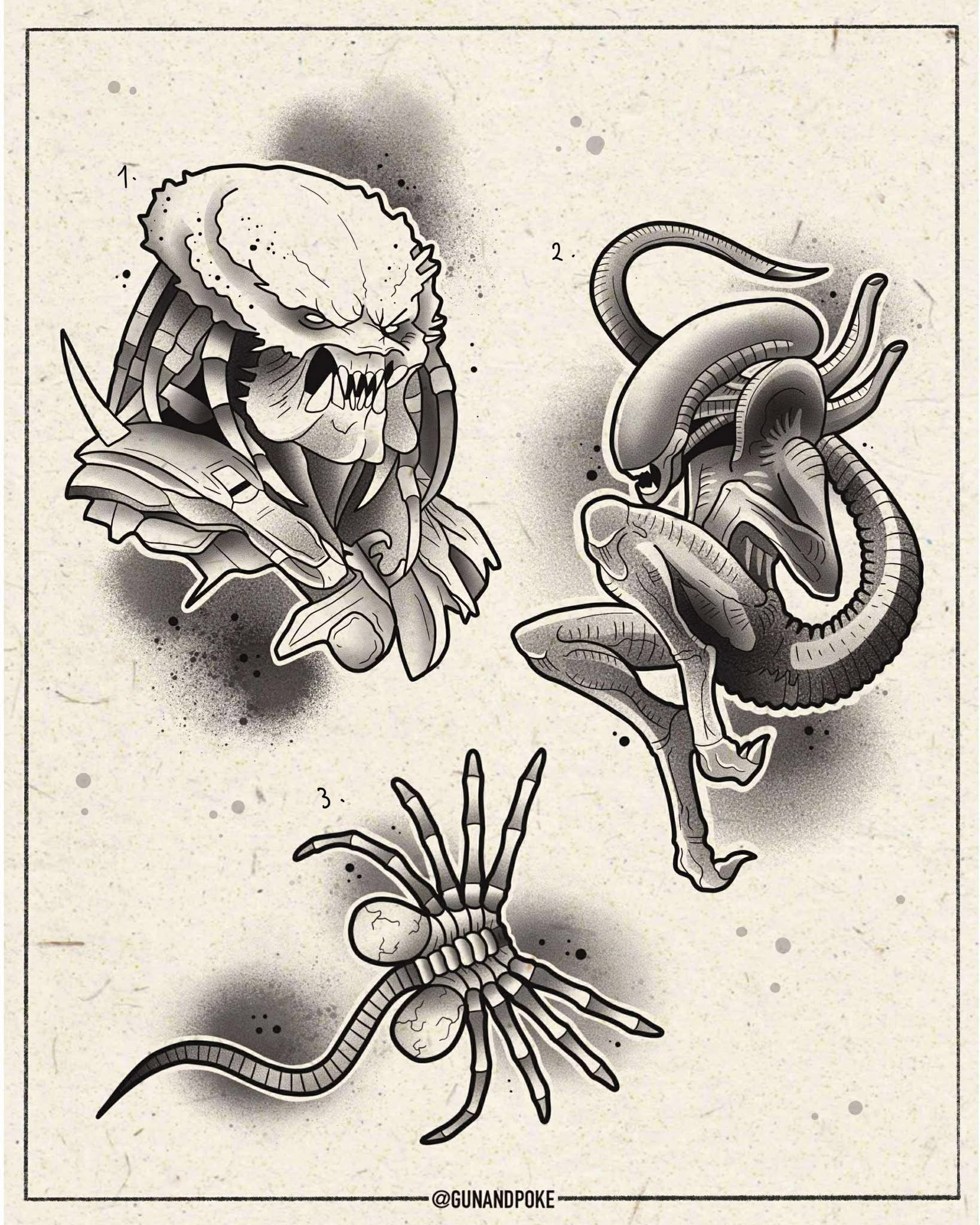 Alien vs Predator inspired designs by Amy (2025)