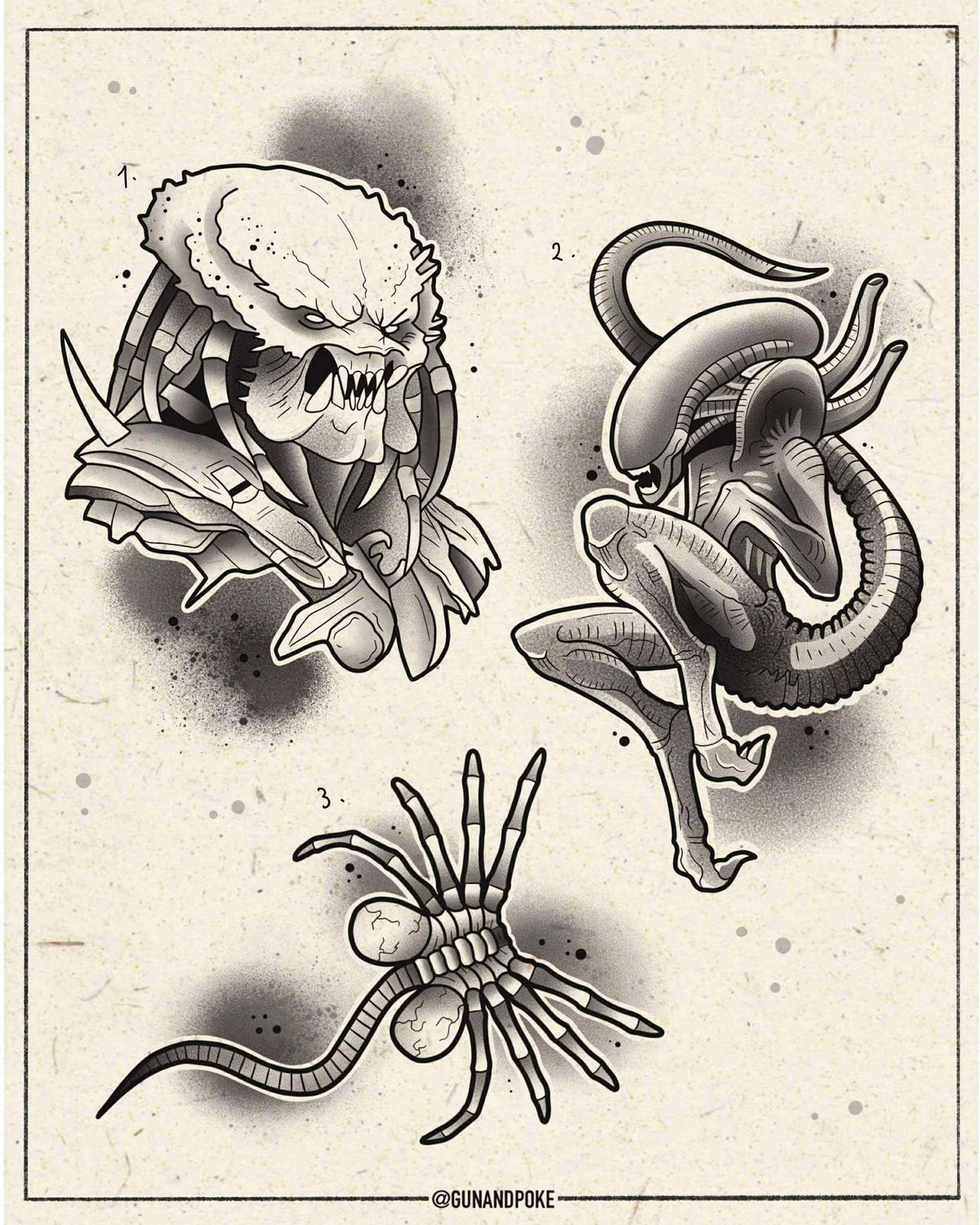 Alien vs Predator inspired designs by Amy (2025) | Rock'n'Roll Tattoo ...