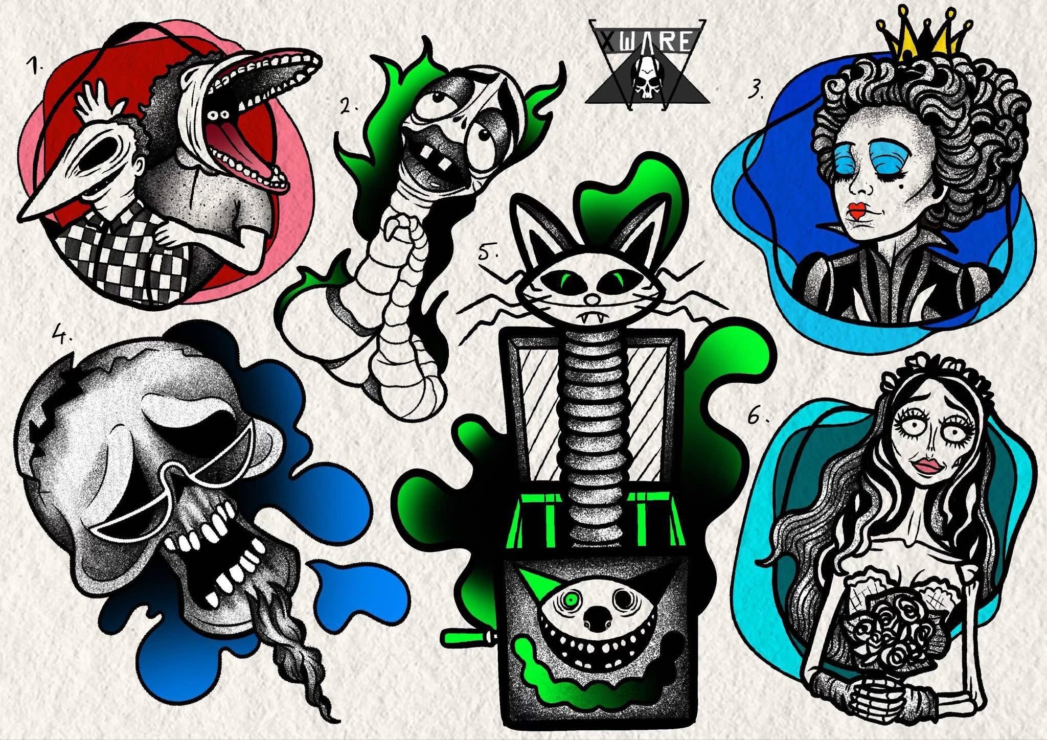 Tim Burton inspired designs by Emily (2025)