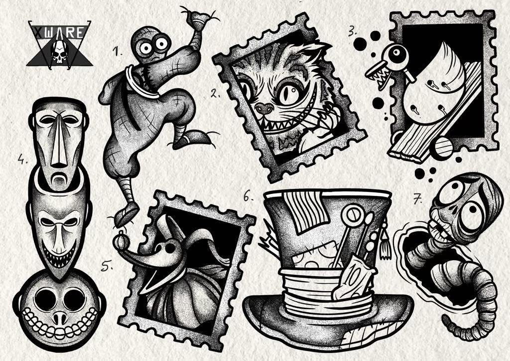 Tim Burton inspired designs by Emily (2025)