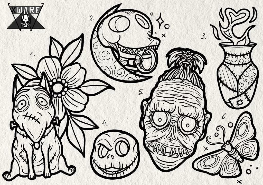 Tim Burton inspired designs by Emily (2025)