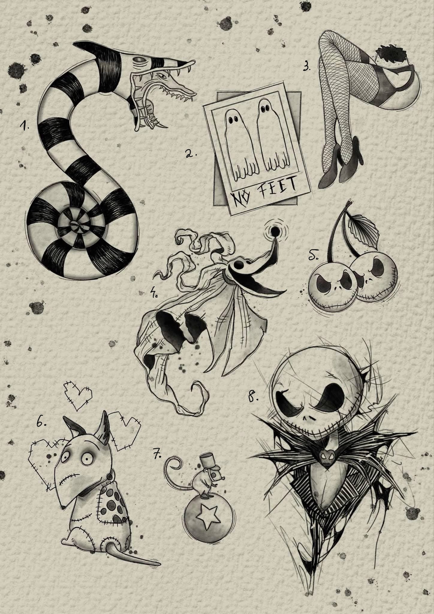 Tim Burton inspired designs by Felipe (2025)