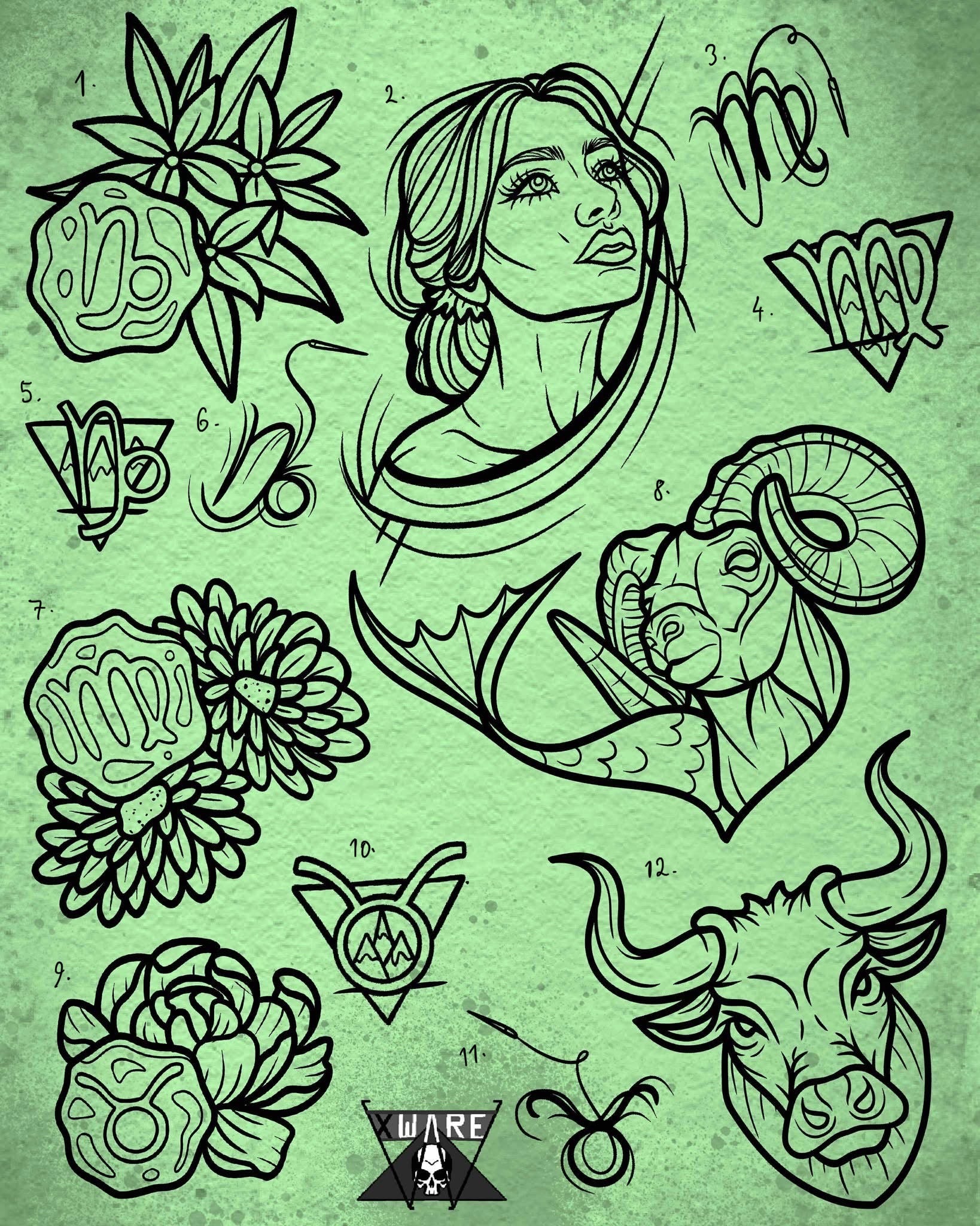 Zodiac and Star Sign inspired designs by Emily (2025)