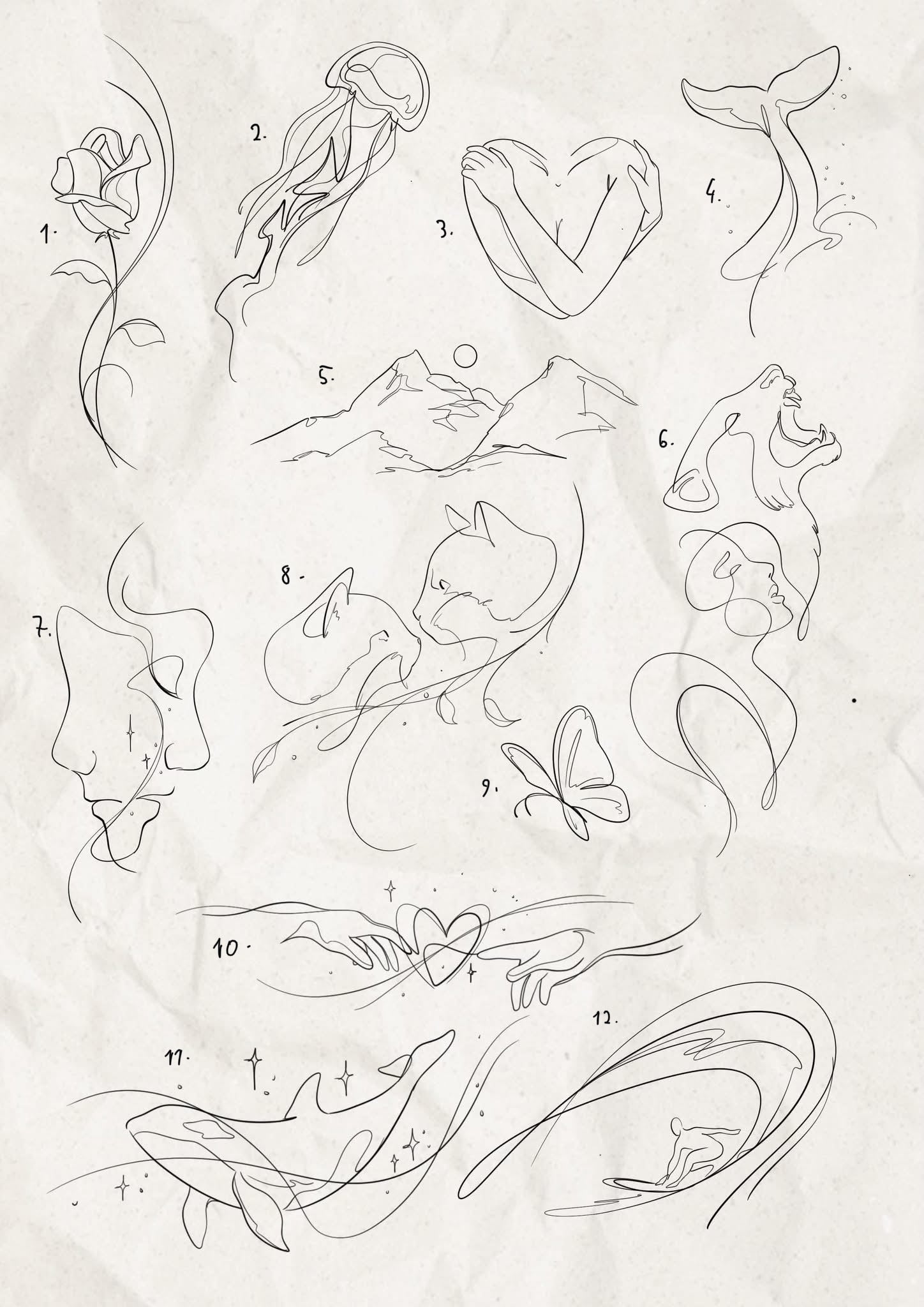 Fine Line and Illustrative inspired designs by Song (2025)
