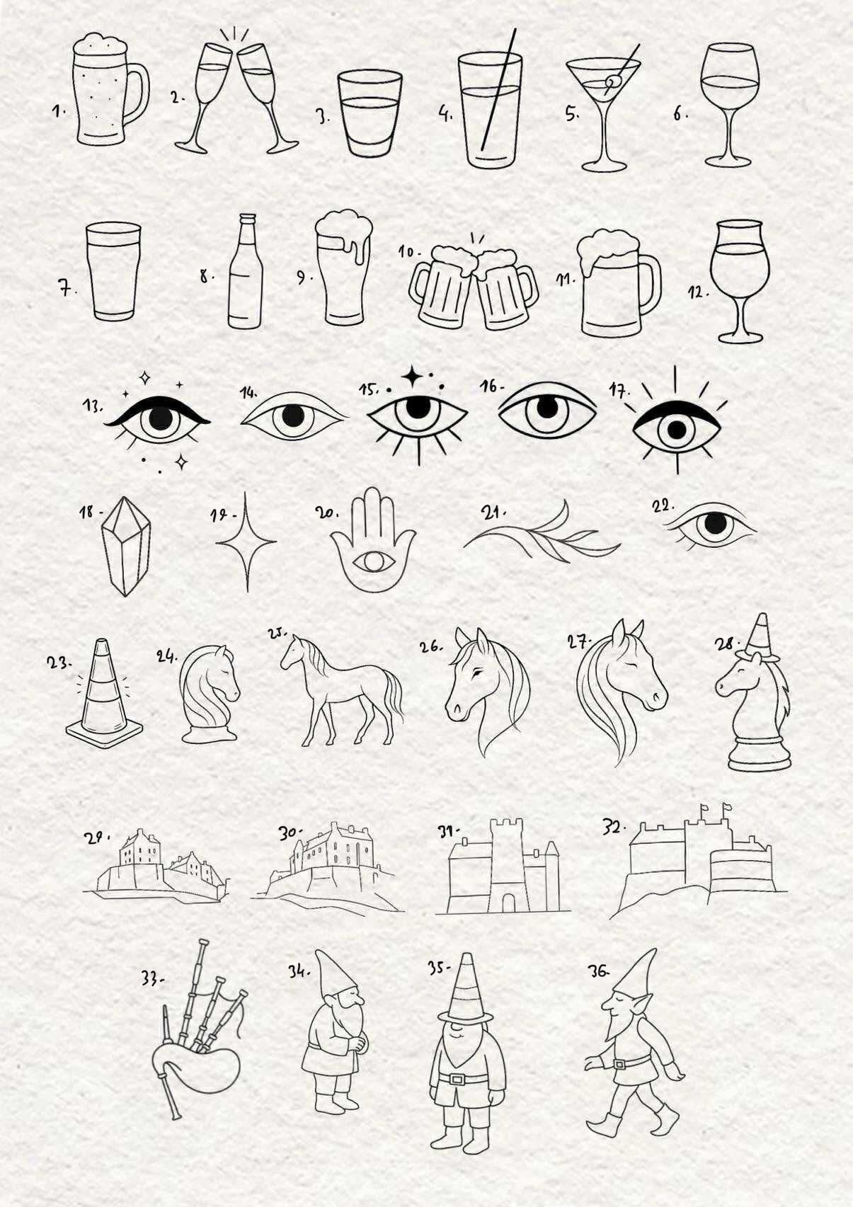 Fine Line and Illustrative inspired designs by Yasmim (2025)