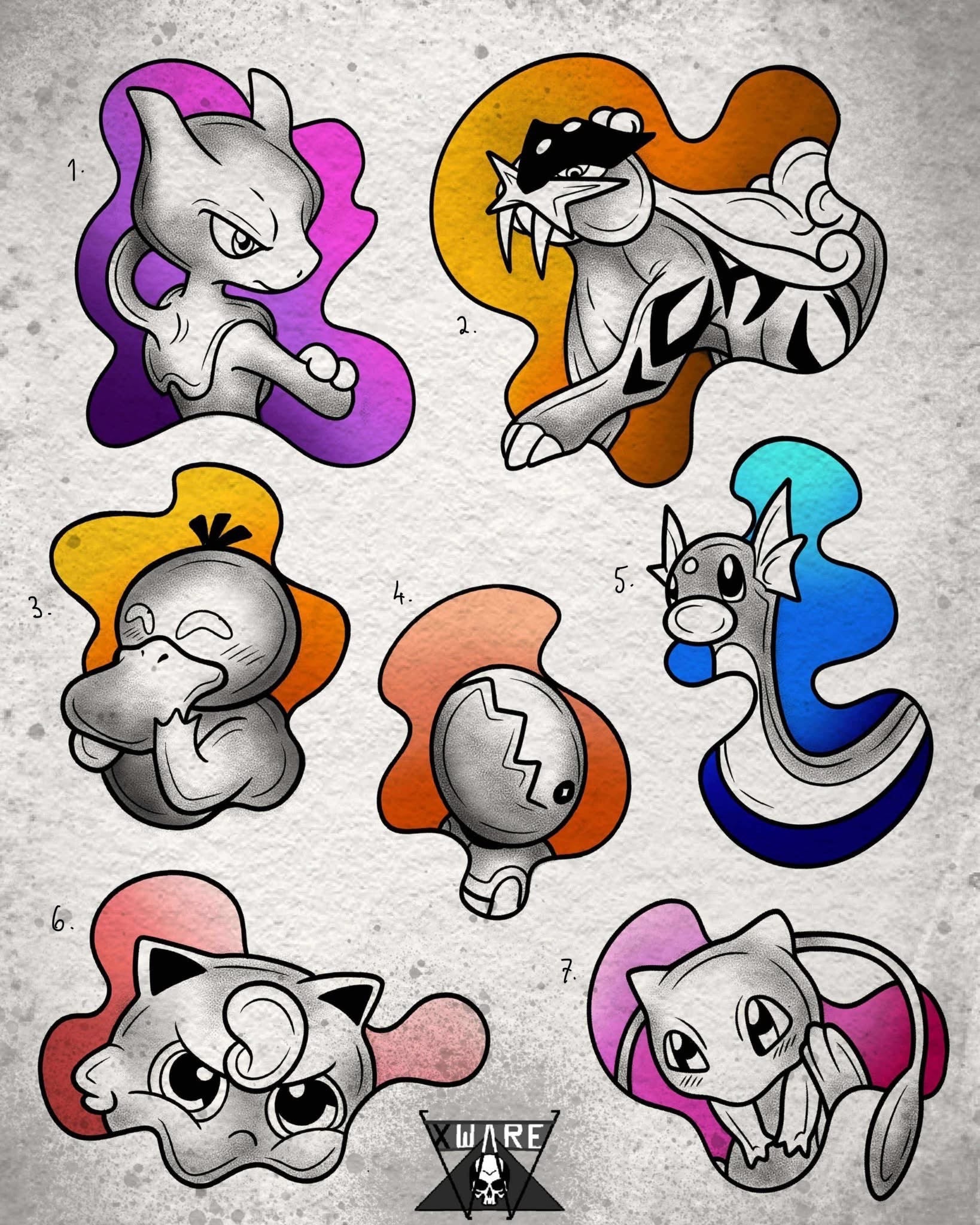 Pokemon Round 2 inspired designs by Emily (2025)