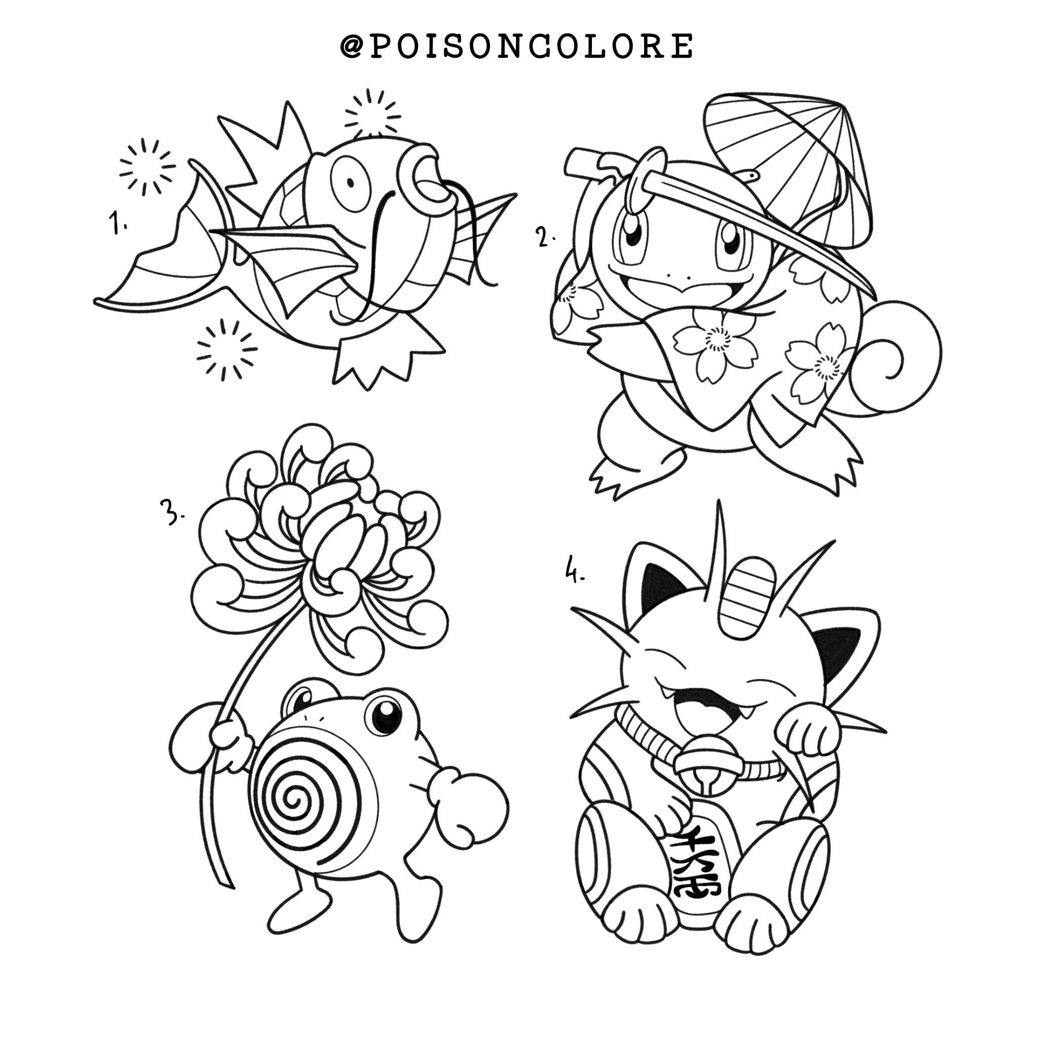 Pokemon inspired designs by Inga (2025)