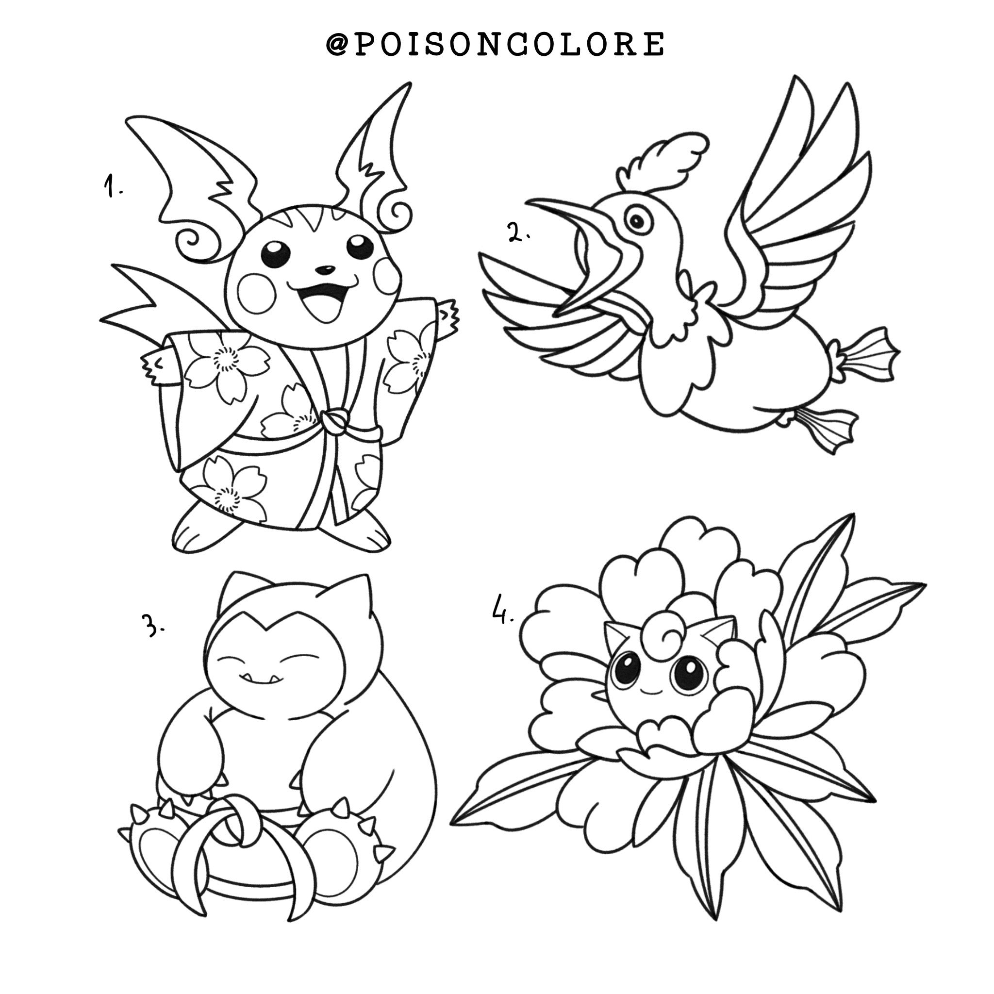 Pokemon inspired designs by Inga (2025)