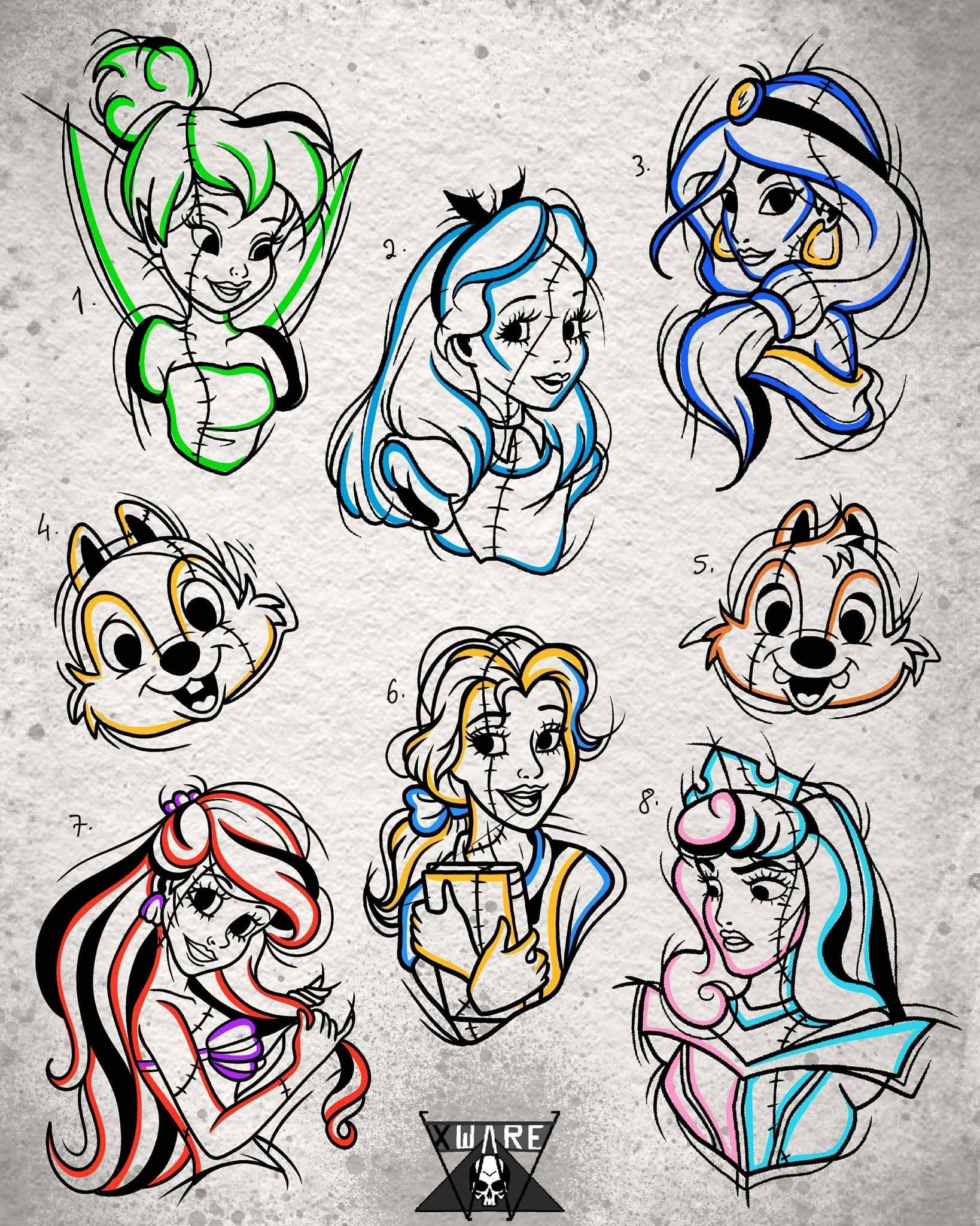 Disney/Pixar inspired designs by Emily (2025)
