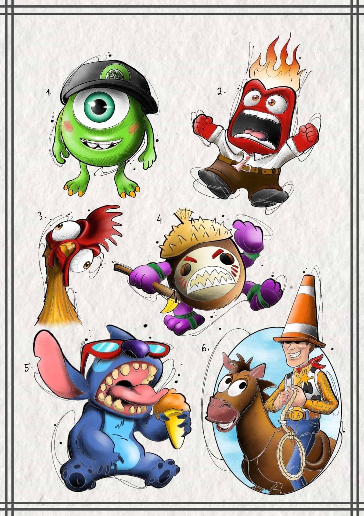 Disney/Pixar inspired designs by Nanchung (2025)