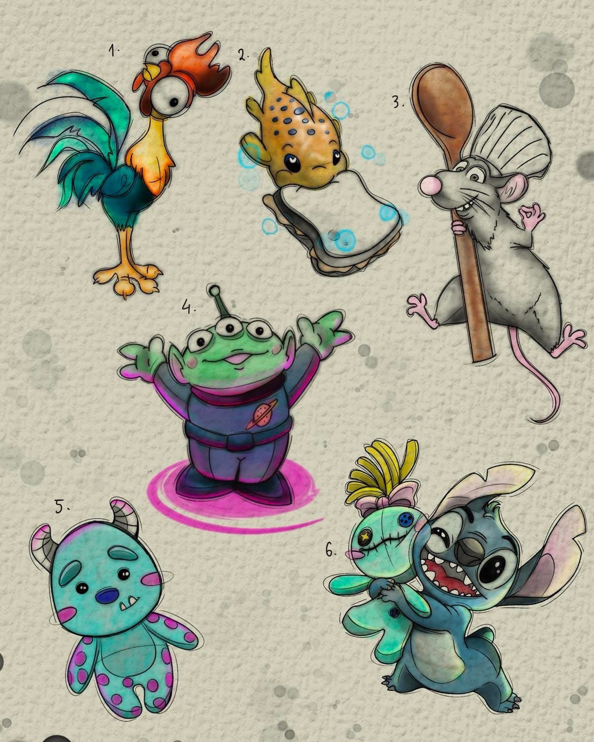 Disney/Pixar inspired designs by Felipe (2025)