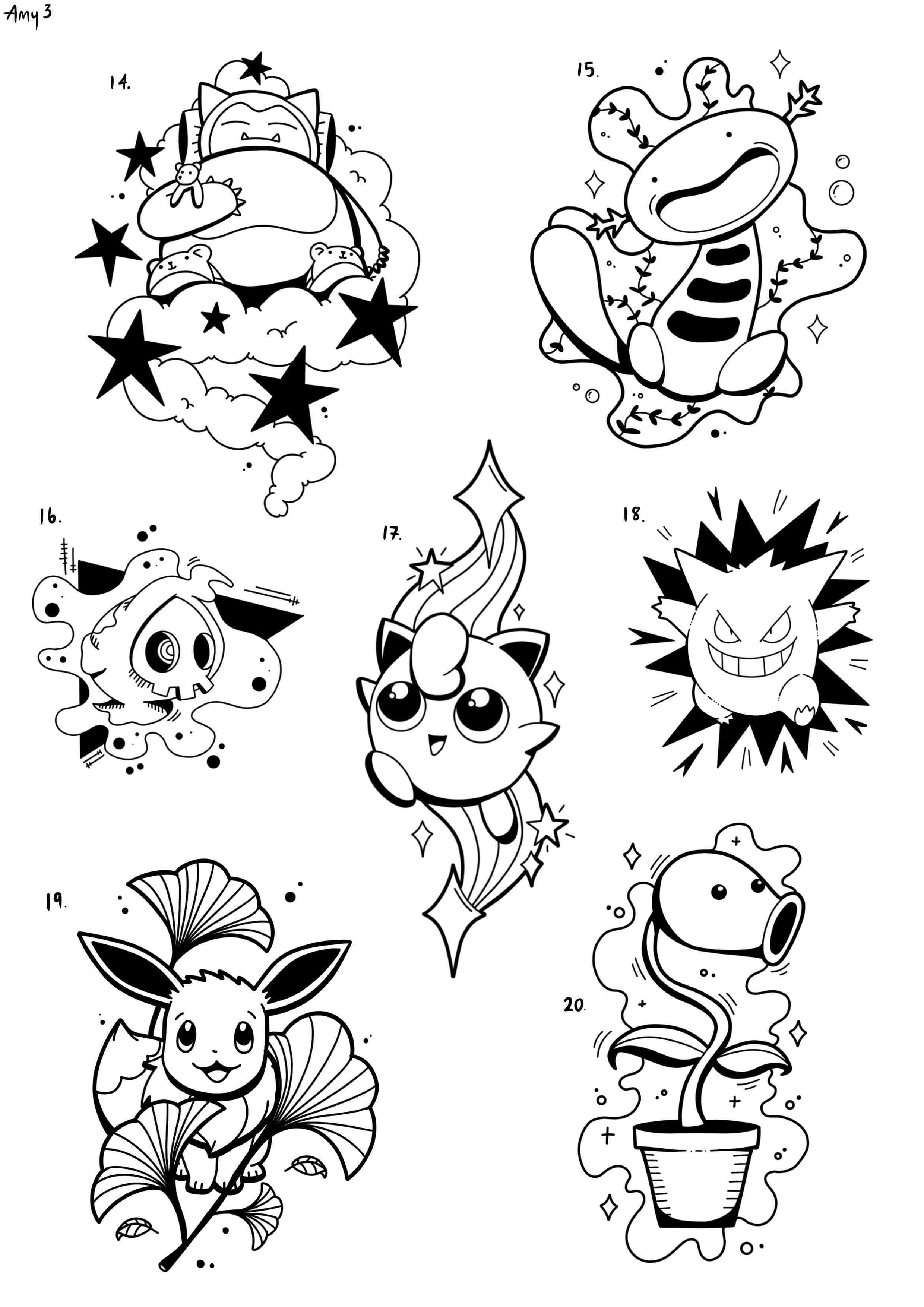 Pokemon inspired designs by Amy