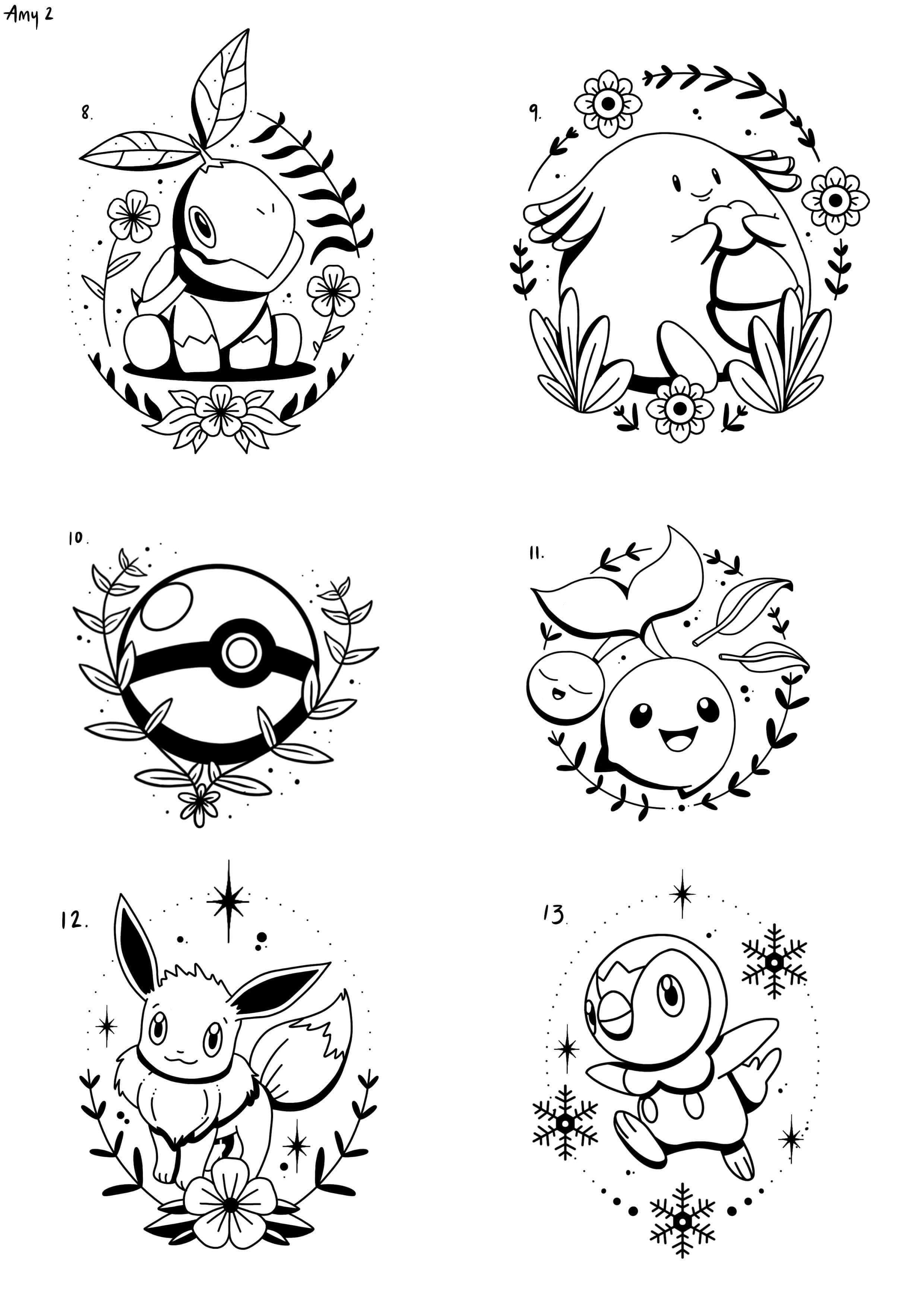 Pokemon inspired designs by Amy