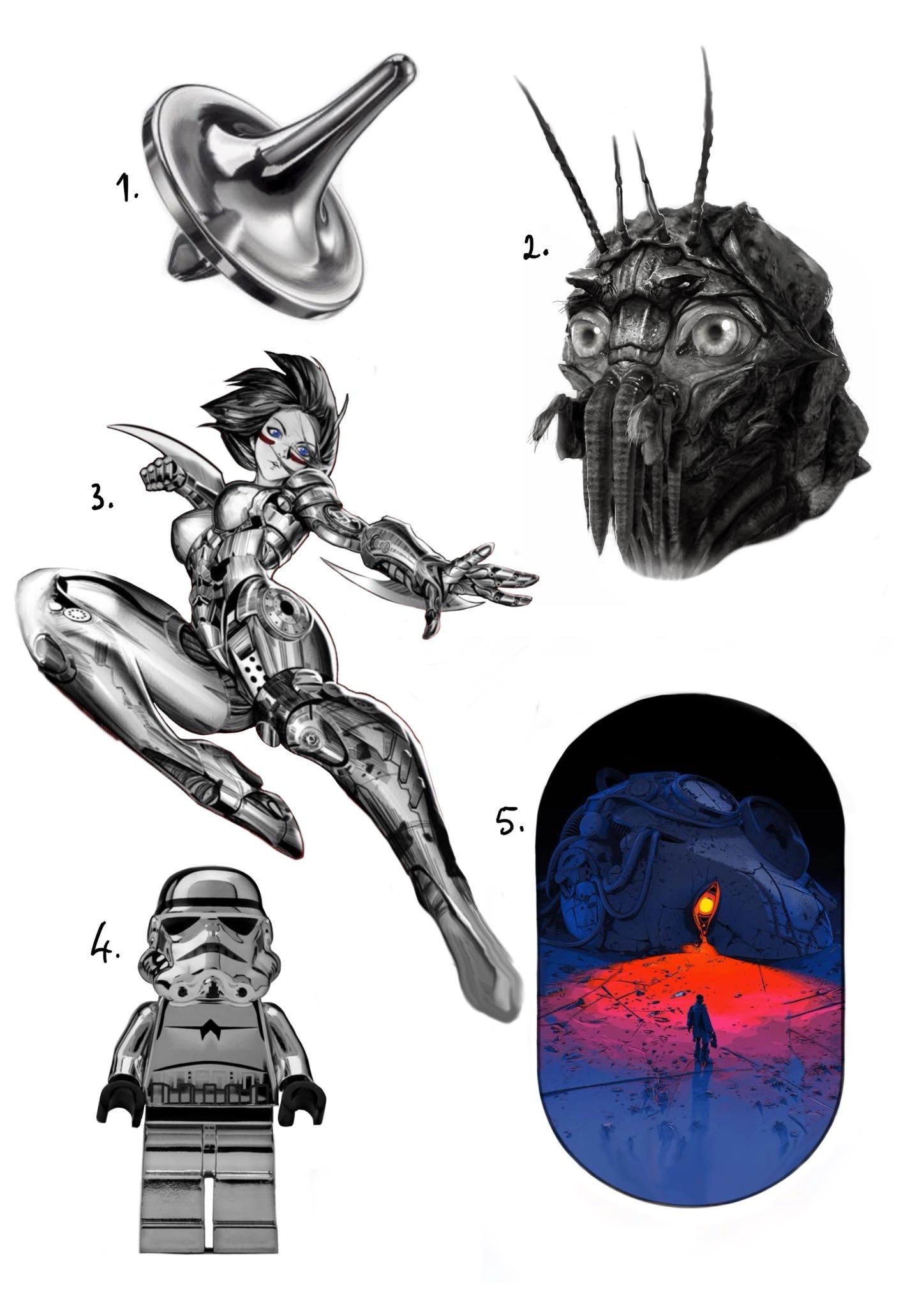 Sci-Fi inspired designs by Krista