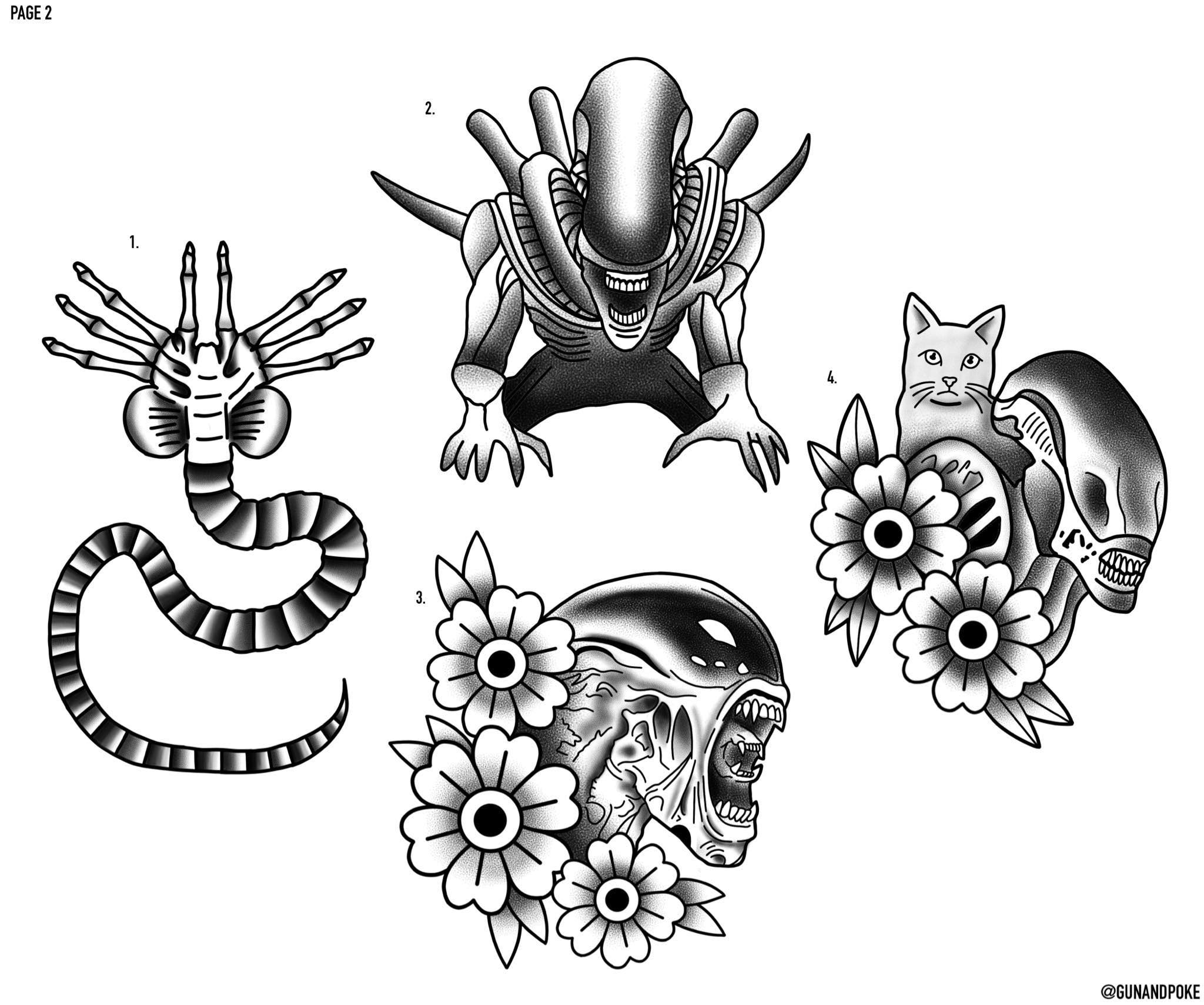 Alien vs Predator inspired designs by Amy