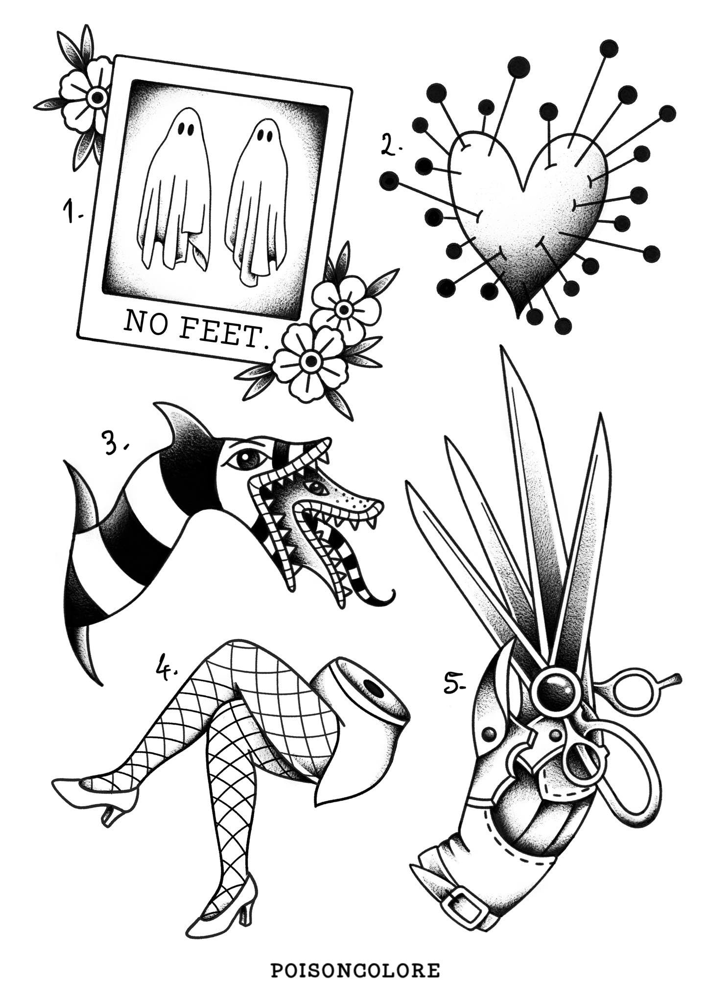 Tim Burton inspired designs by Inga