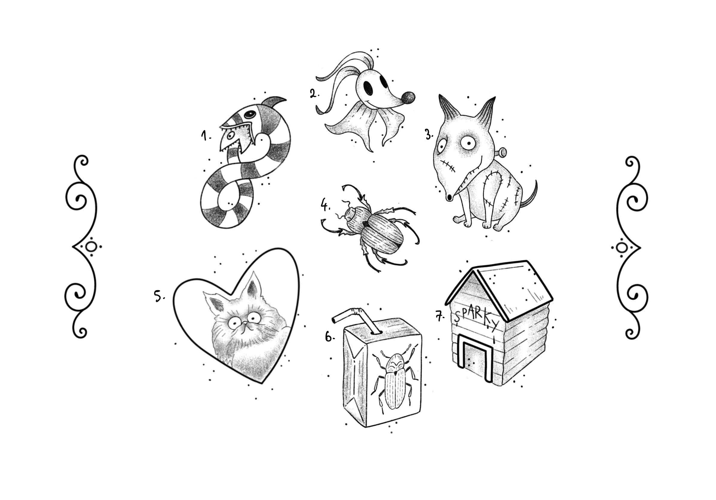 Tim Burton inspired designs by Magda