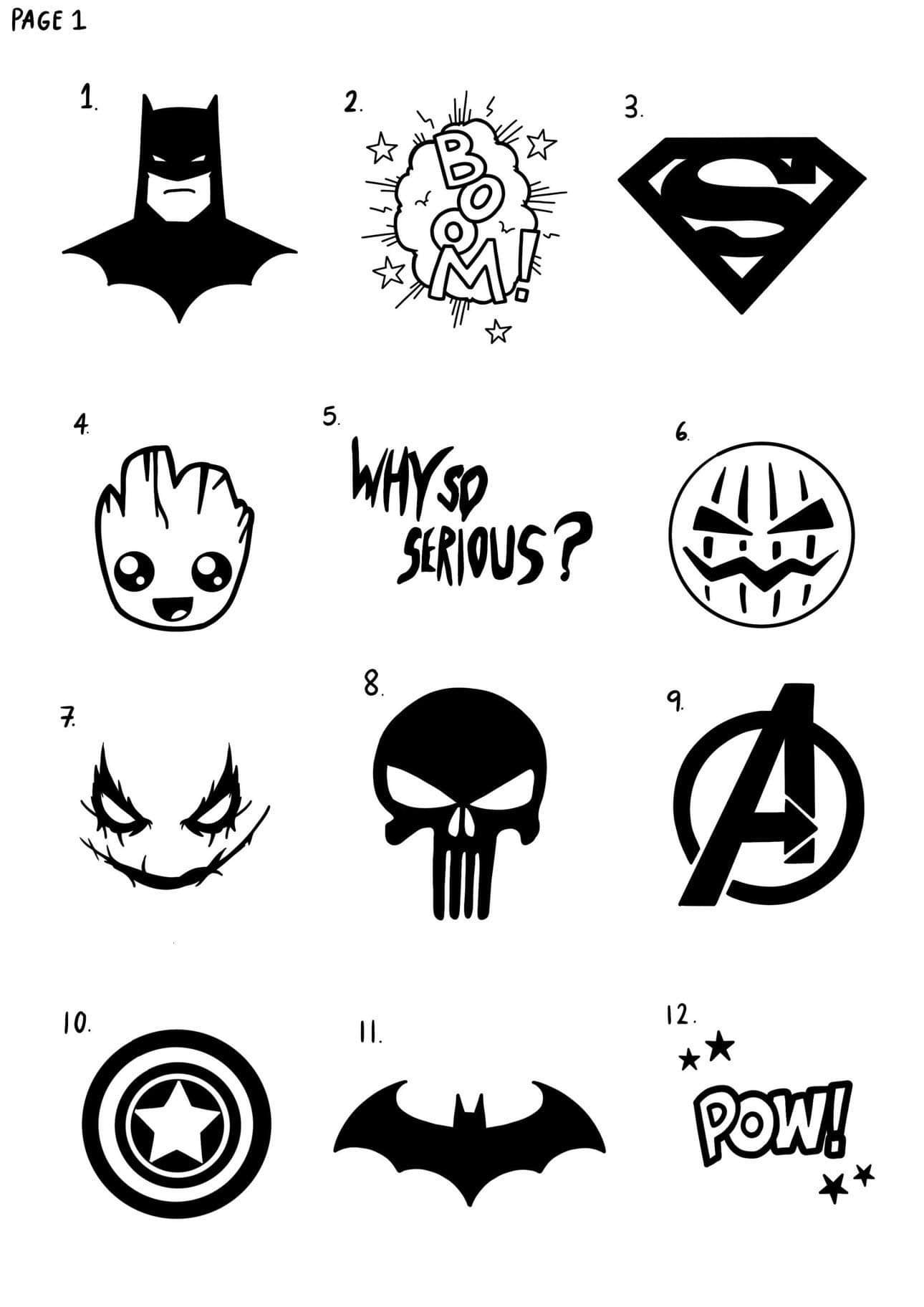 Marvel and DC inspired designs by Amy