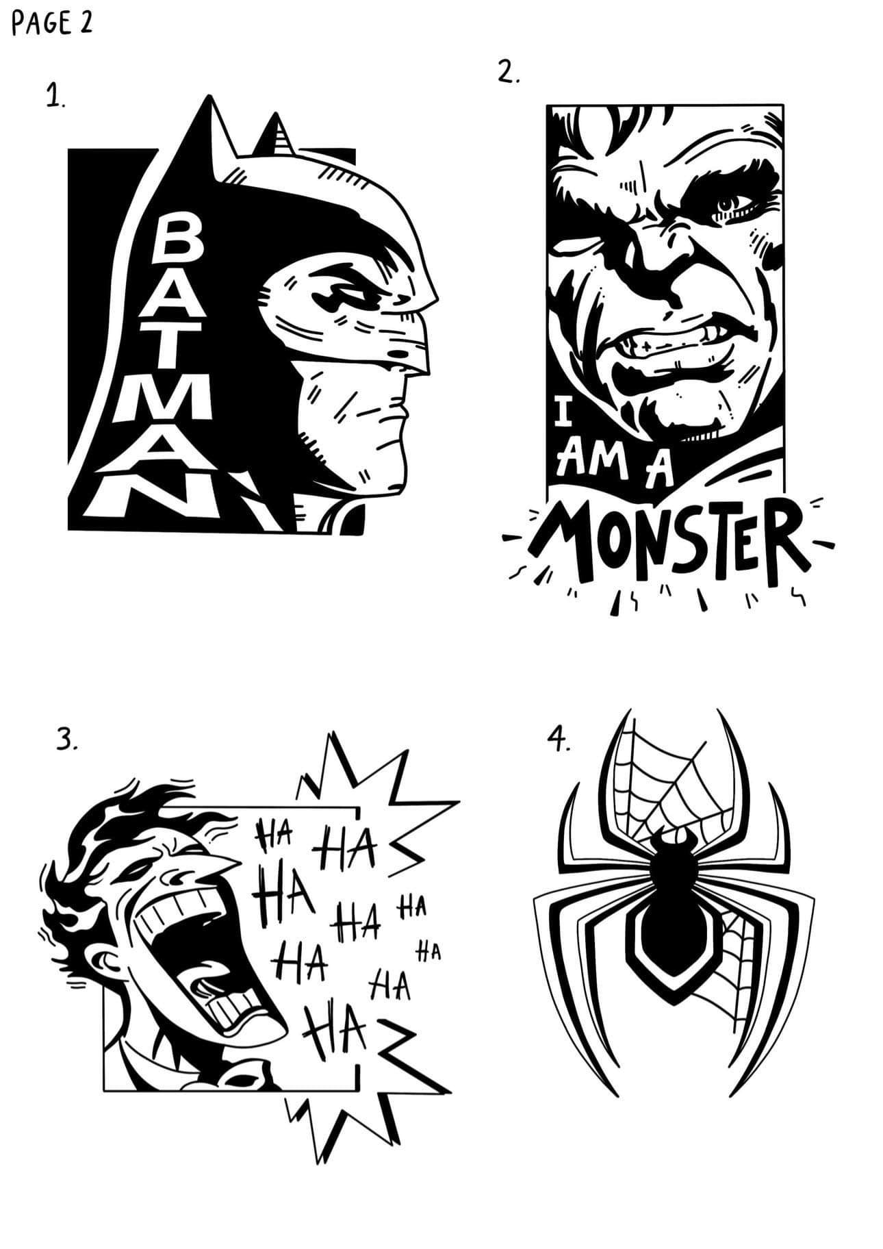 Marvel and DC inspired designs by Amy