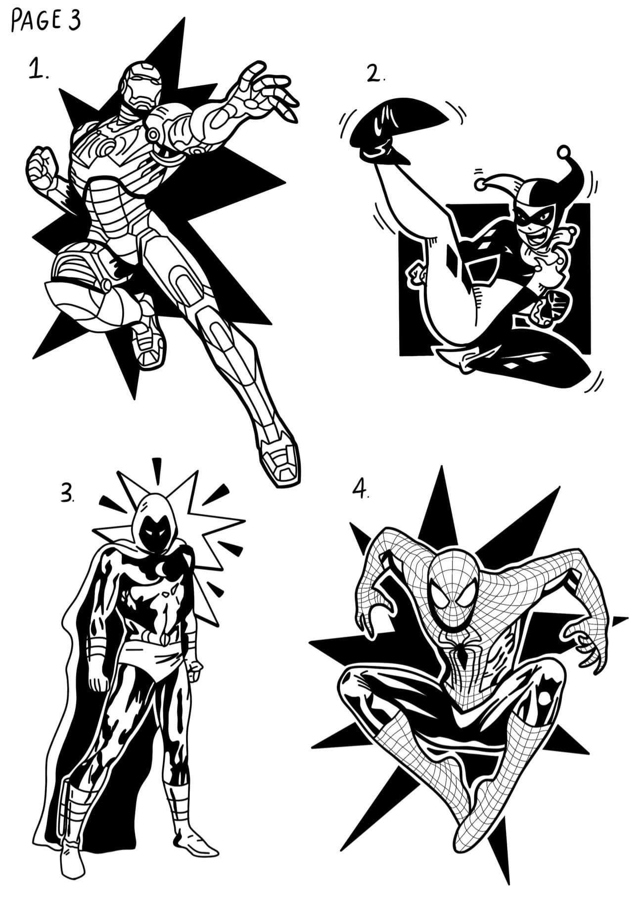 Marvel and DC inspired designs by Amy