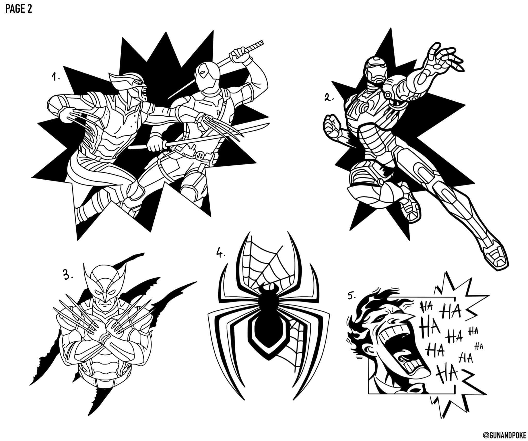 Marvel vs DC inspired designs by Amy