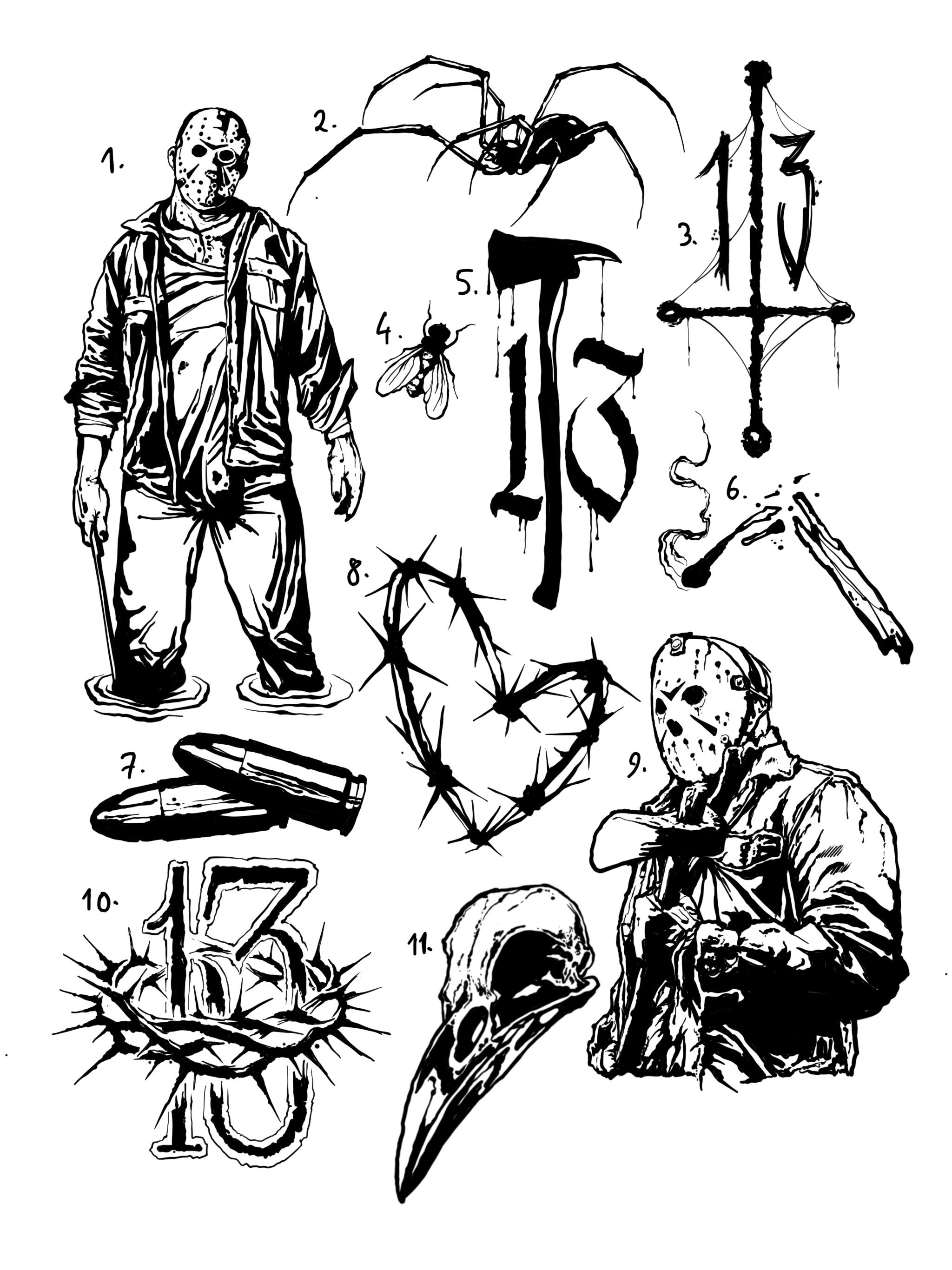 Friday 13th inspired designs by Tommy