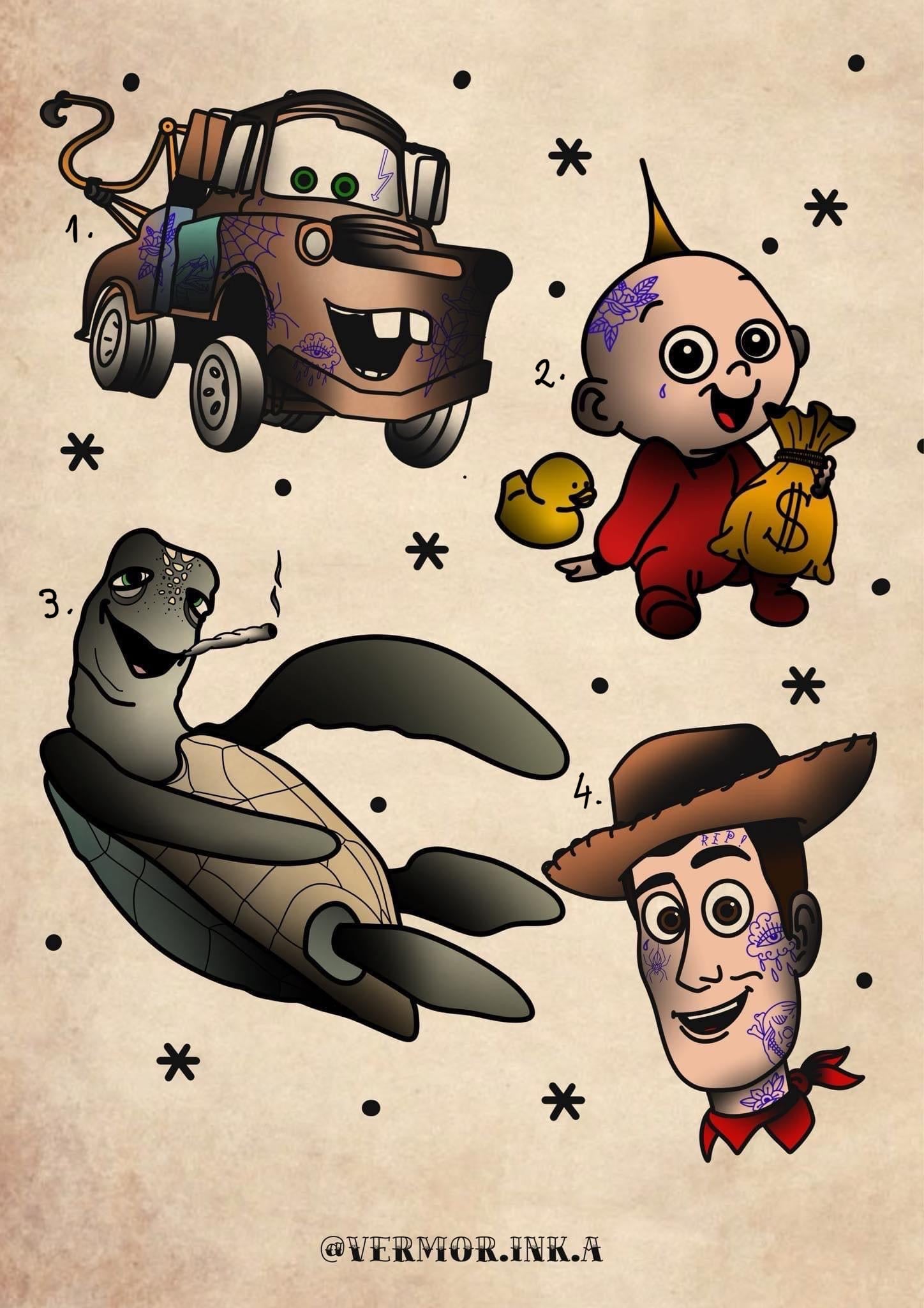 Pixar inspired designs by Veronika